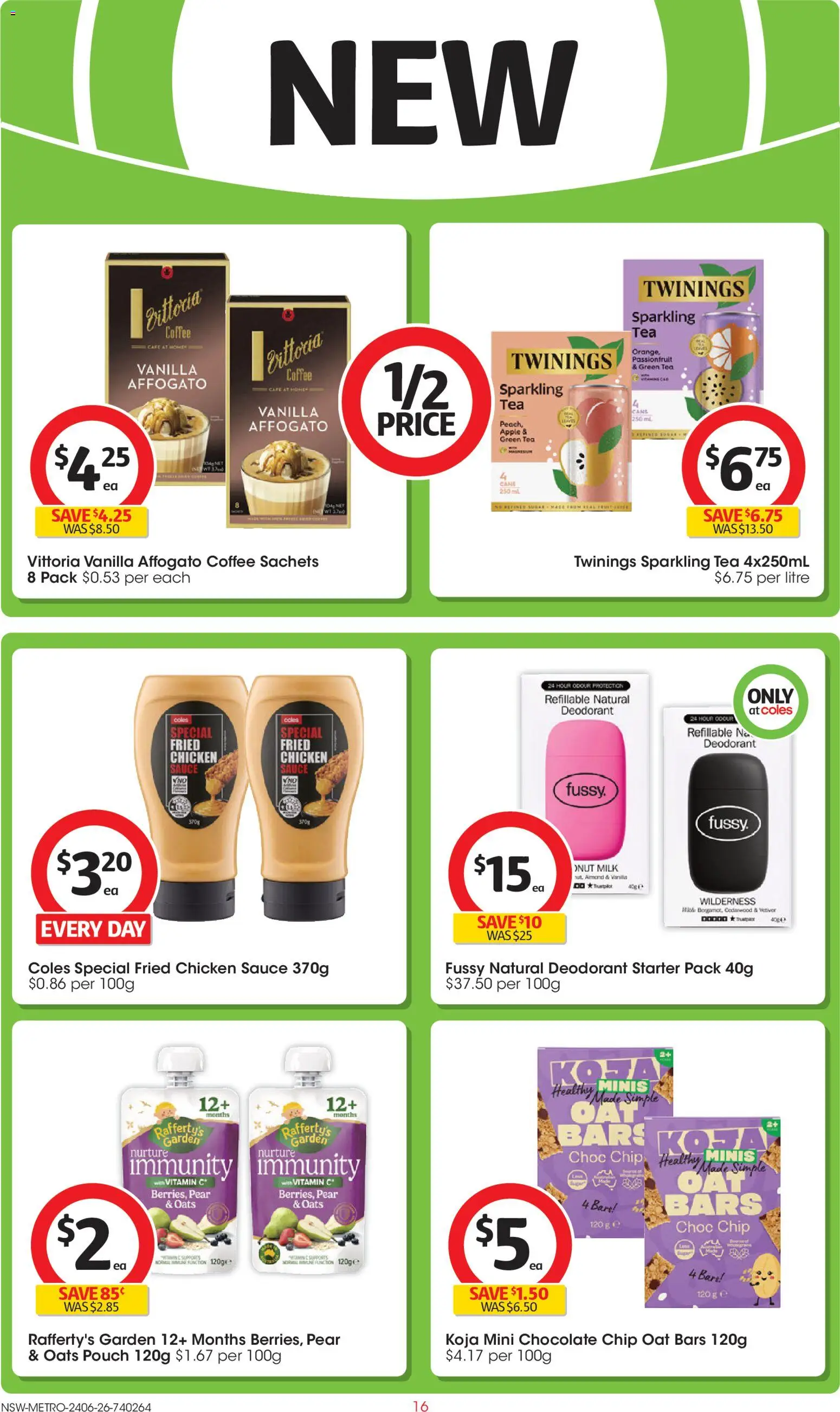 Coles catalogue - valid from 24/06/2026 | Page: 16 | Products: Milk, Coffee, Chocolate, Passionfruit