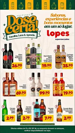 Lopes Supermercados ofertas Dose Certa - Pré-Visualização do folheto da loja Lopes Supermercados, válido de 21/09/2026