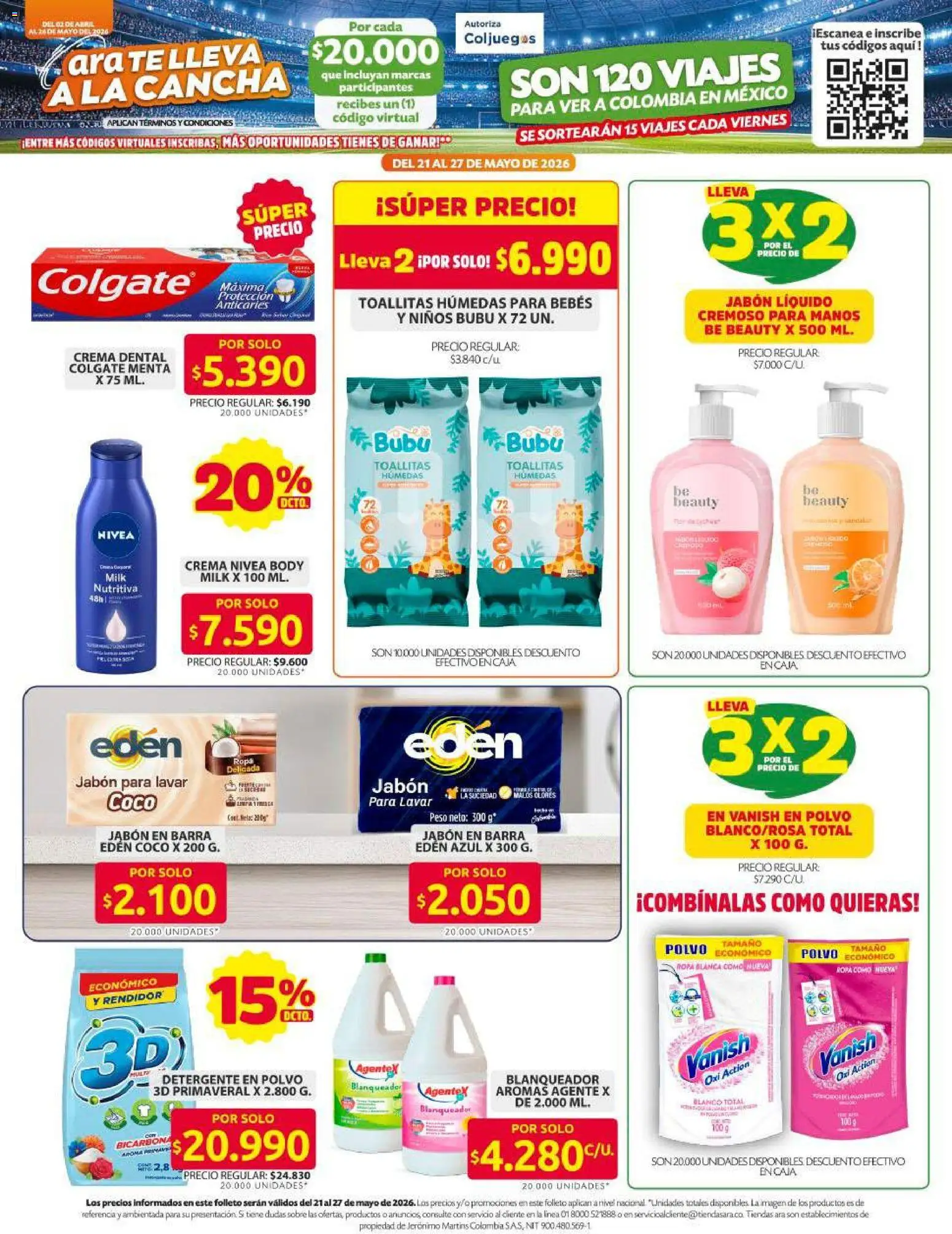 Ara revista - valida desde el 21.05.2026 | Página: 10 | Productos: Body, Jabón líquido, Polvo, Crema dental