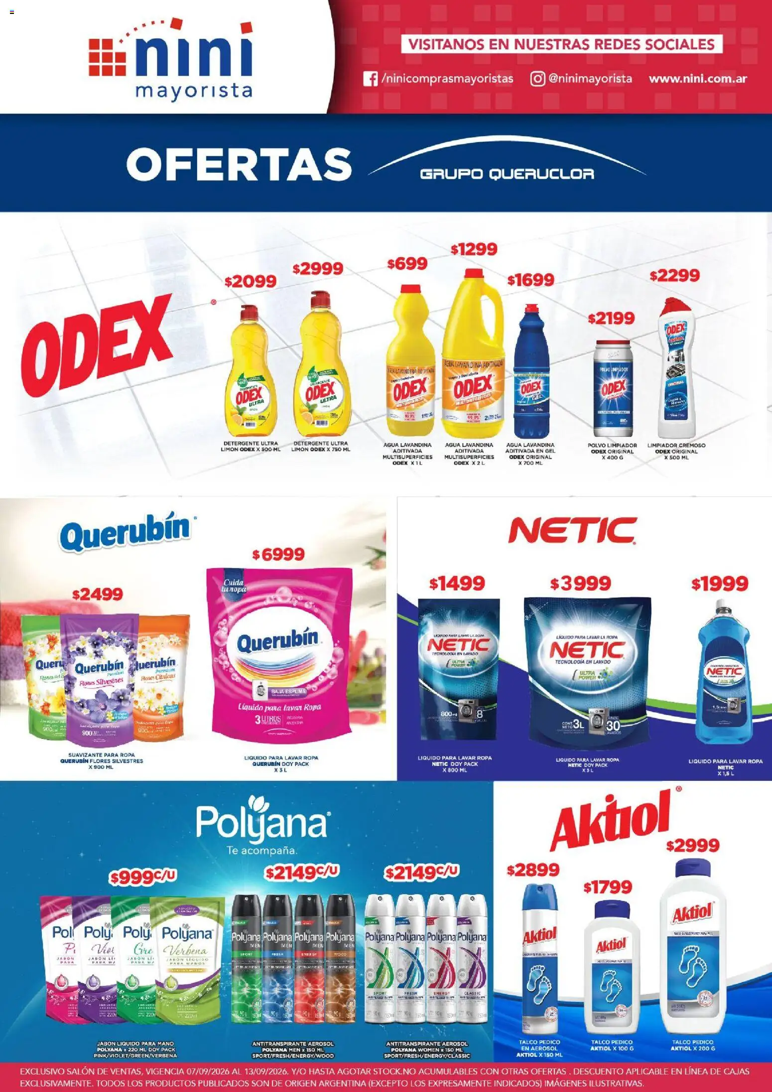 NINI Mayorista catálogo │ válido desde el 07/09/2026 | Página: 15 | Productos: Suavizante para ropa, Flores, Jabón líquido, Detergente