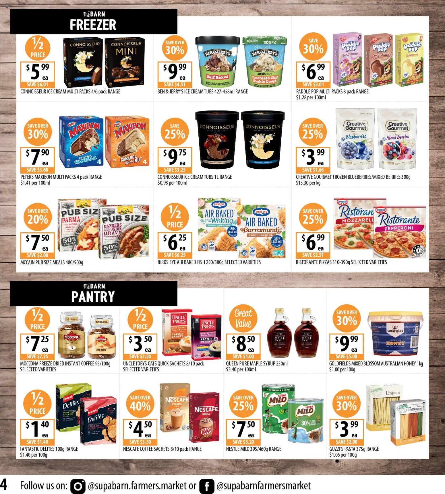 Supabarn catalogue - valid from 01/07/2026 | Page: 4 | Products: Chocolate, Fish, Nescafe, Freezer