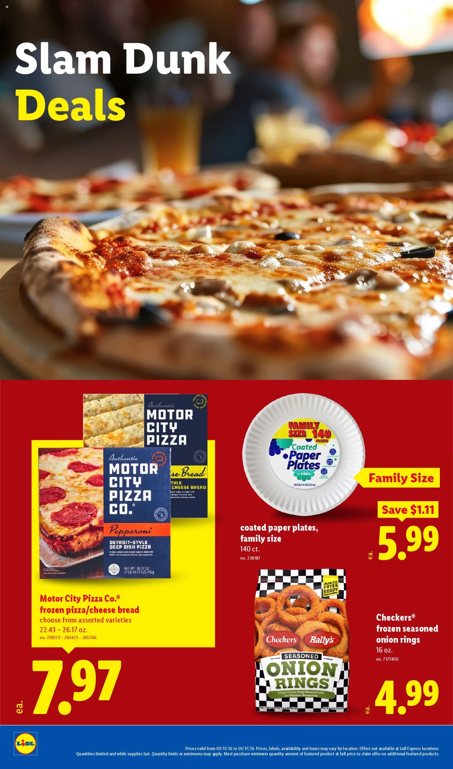 Lidl Weekly Ad - valid from 11.03.2026 | Page: 12 | Products: Cheese, Pizza, Sauce, Onion