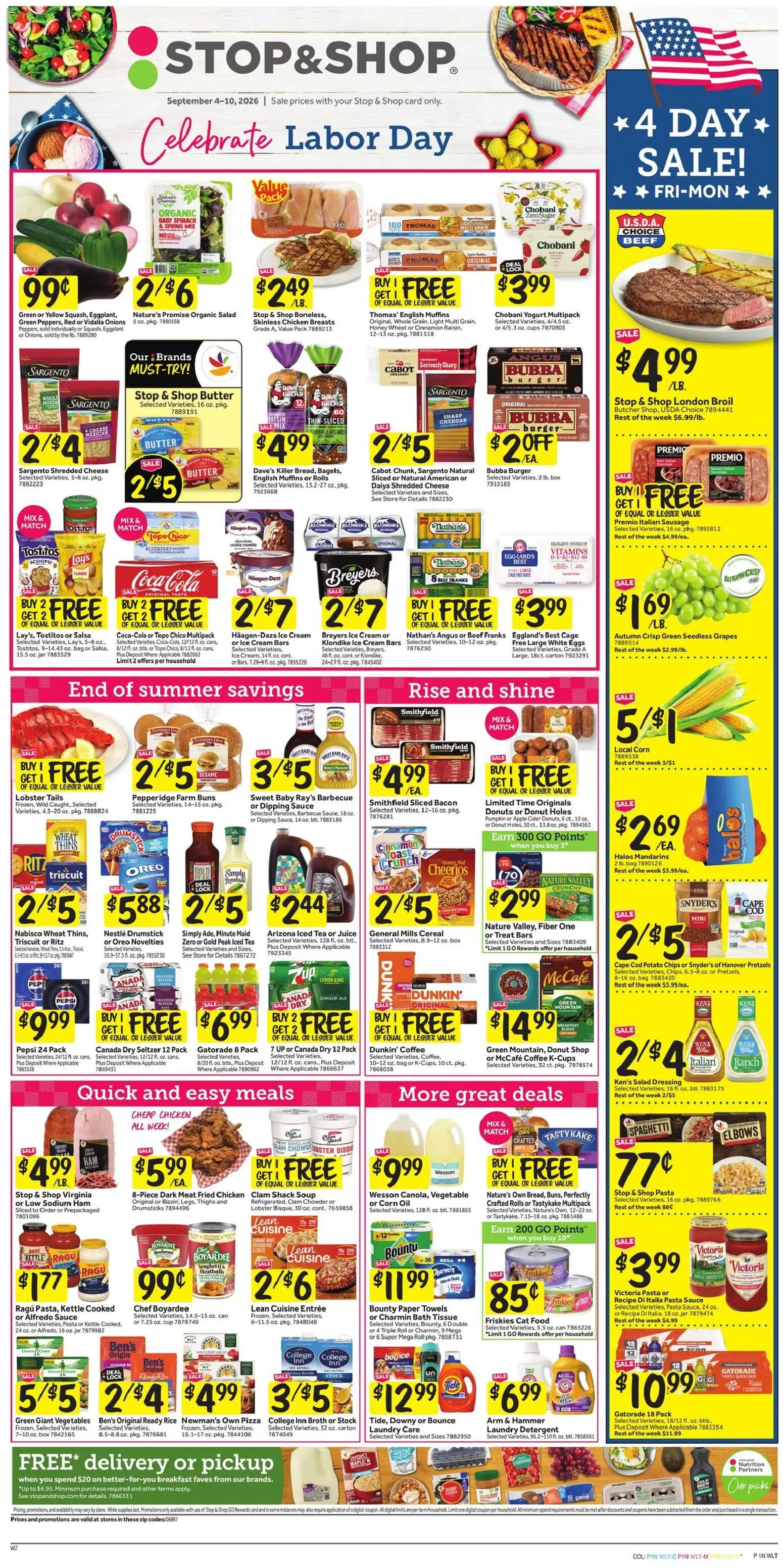 Stop & Shop Weekly Circular - CT - valid from 09/04/2026 | Page: 1 | Products: Salad, Lime, Pepsi, Iced tea
