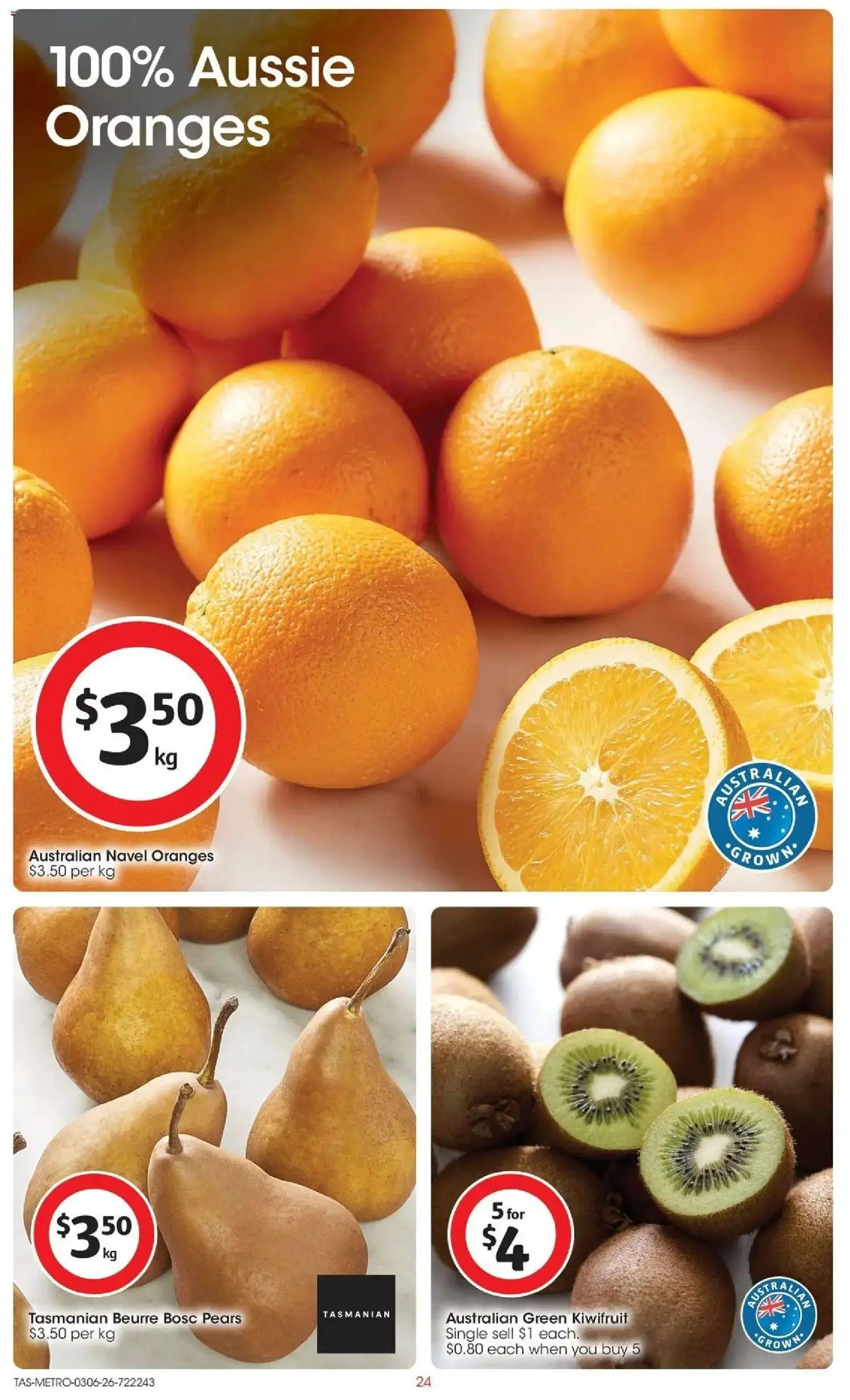Coles catalogue - valid from 02.06.2026 | Page: 24 | Products: Oranges, Kiwifruit