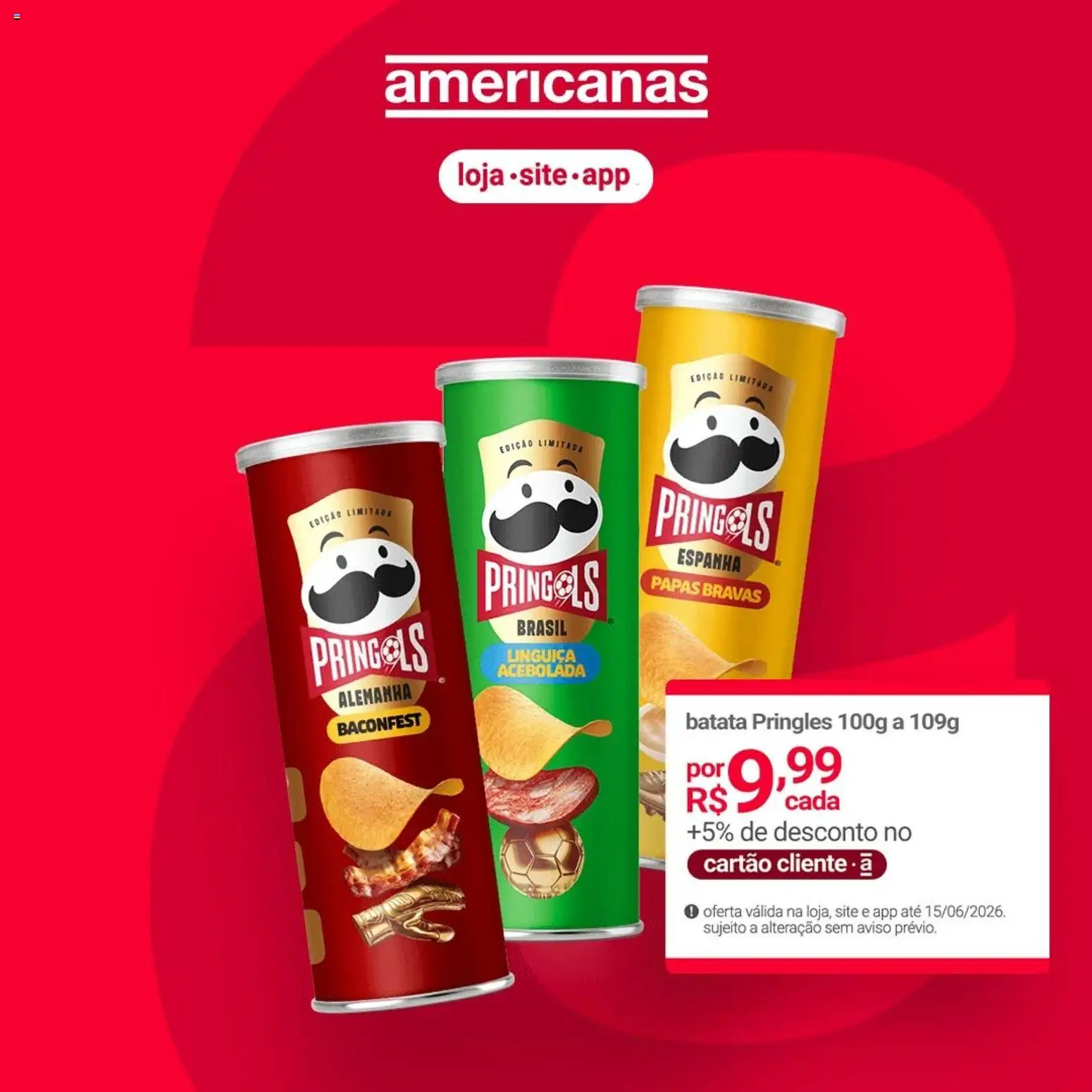Lojas Americanas Folheto - válido de 15.06.2026 | Página: 3 | Produtos: Linguiça, Batata
