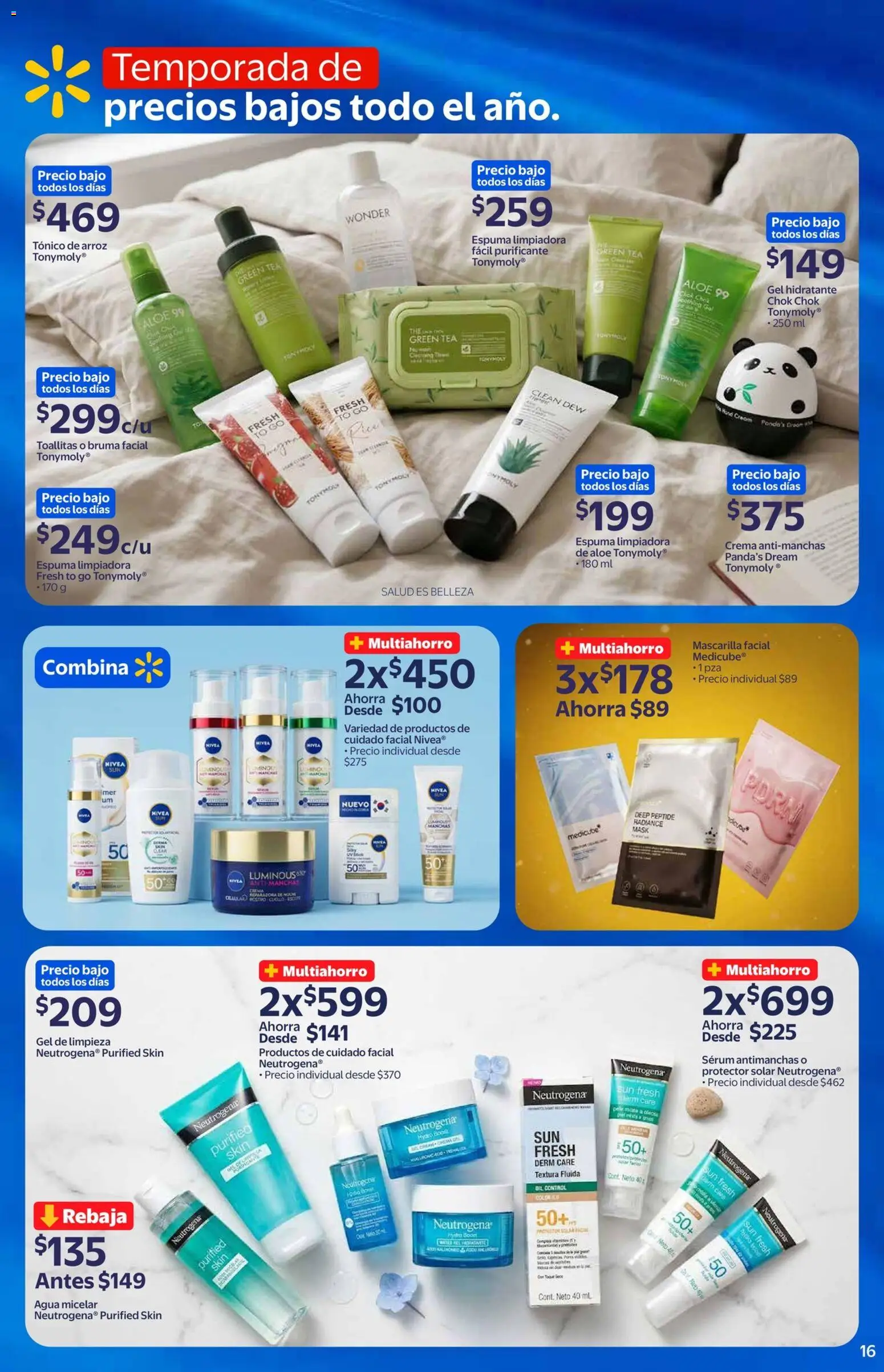 Nuevas ofertas de Walmart Express válidas en toda la República Mexicana desde el 03.06.2026. ¡Encuentra las mejores ofertas en Walmart Express folleto! | Página: 16 | Productos: Serum, Agua, Espuma, Mascarilla