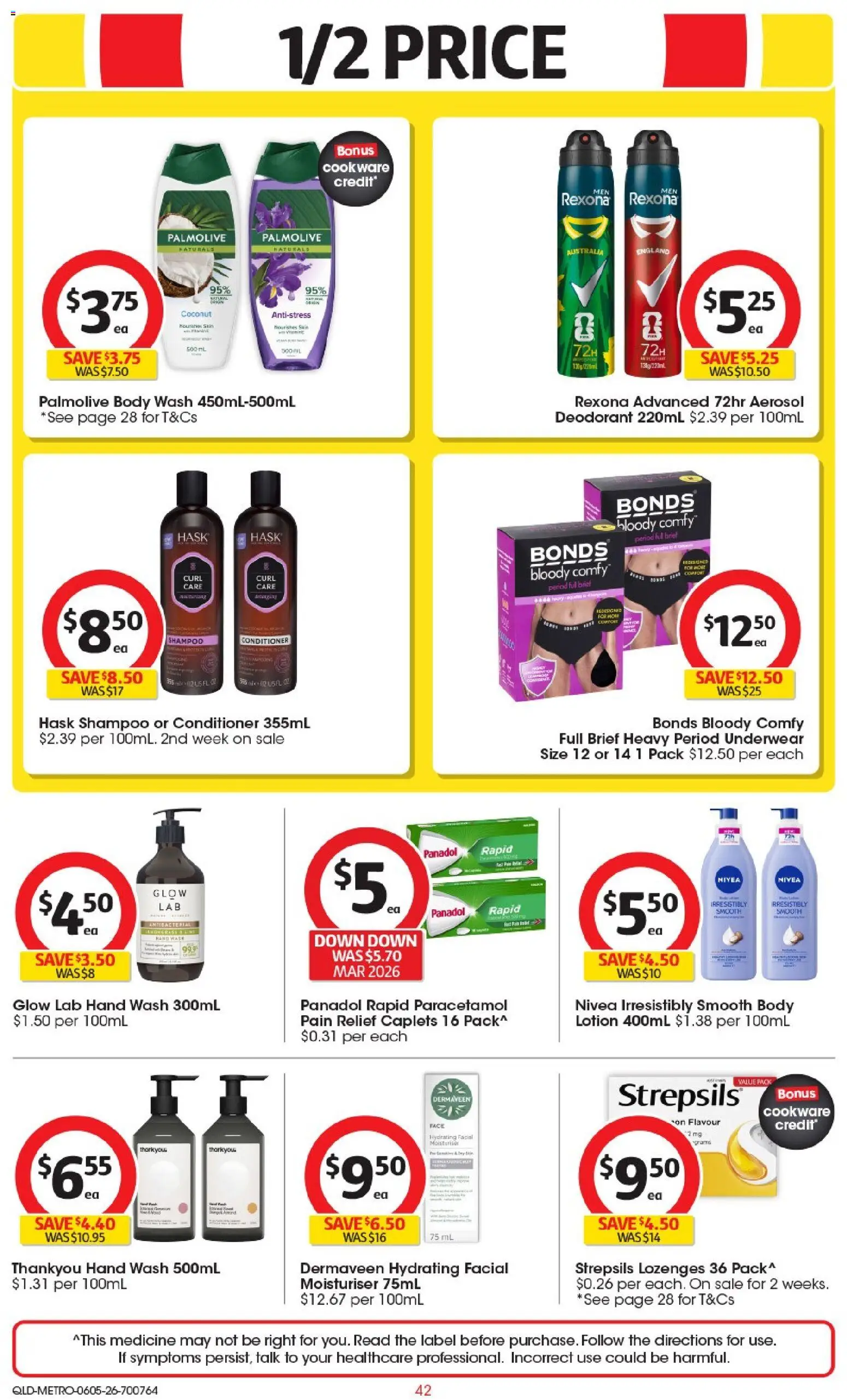 Coles catalogue - valid from 06.05.2026 | Page: 40 | Products: Shampoo, Conditioner, Moisturiser, Deodorant