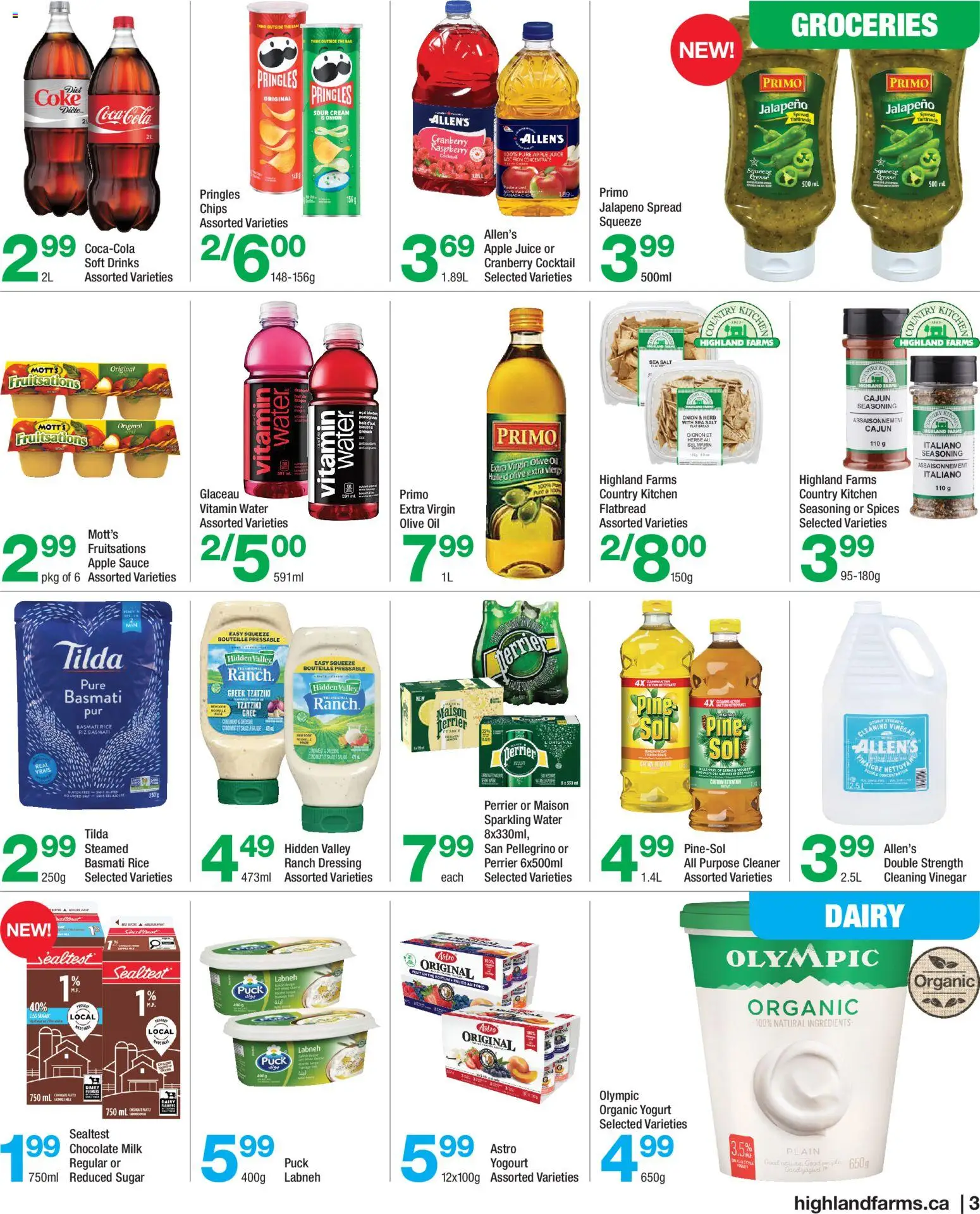 Highland Farms flyer valid from 04.06.2026 | Page: 3 | Products: Sour cream, Chips, Yogurt, Chocolate