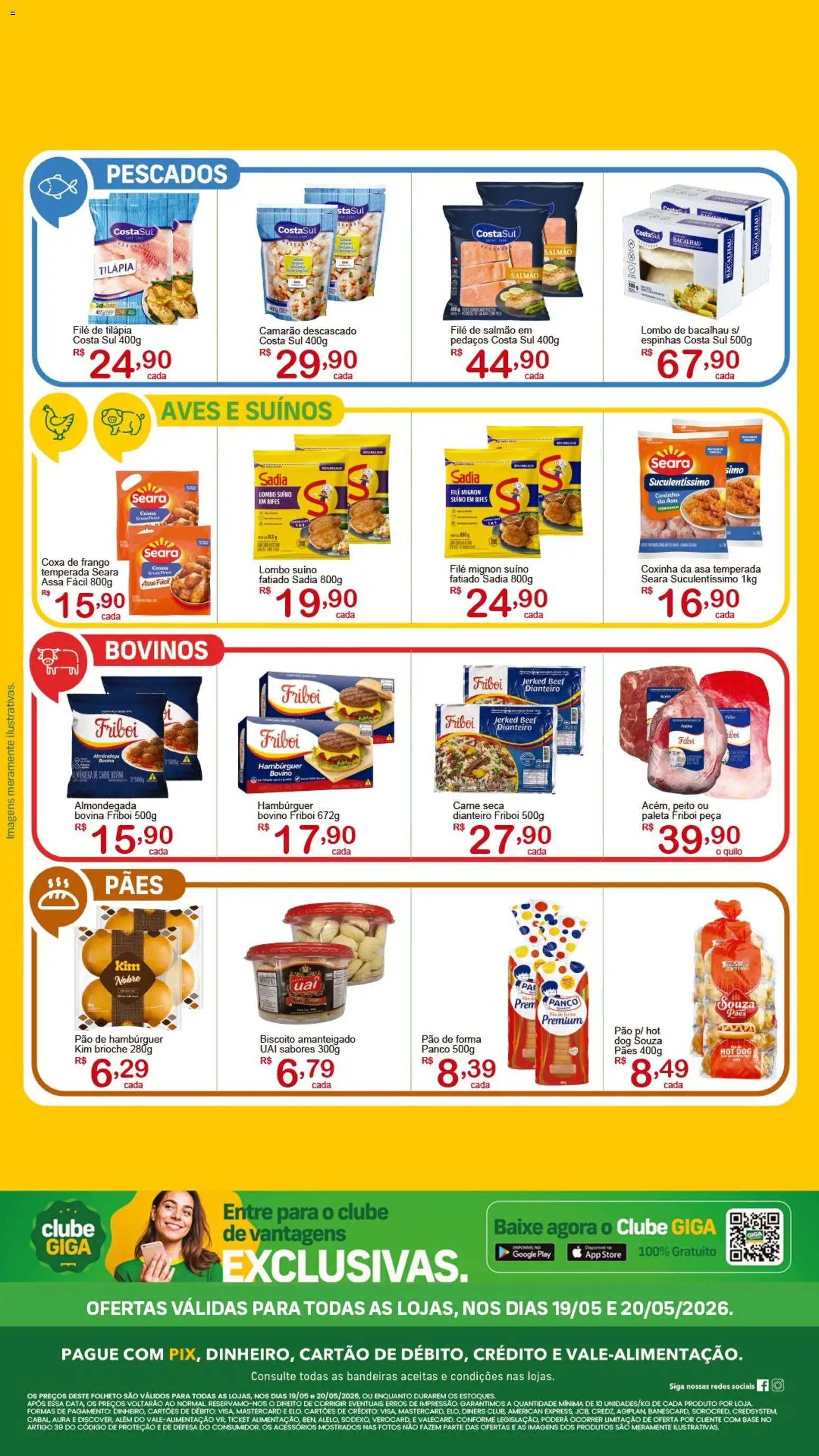 GIGA Atacado Folheto - válido de 19.05.2026 | Página: 2 | Produtos: Salmão, Bacalhau, Coxa de frango, Tilápia