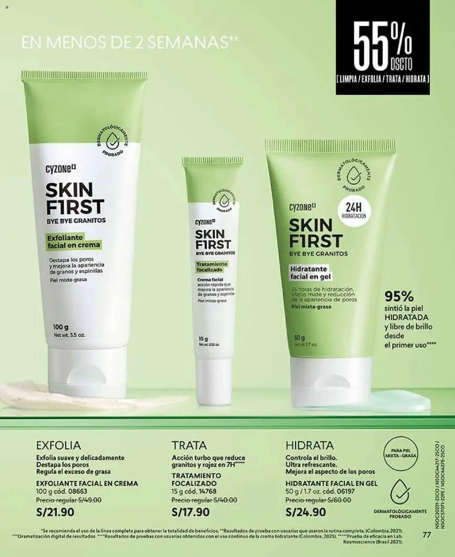 Catálogo CyZone válido desde 22/08/2026 | Página: 77 | Productos: Exfoliante, Pesto, Crema