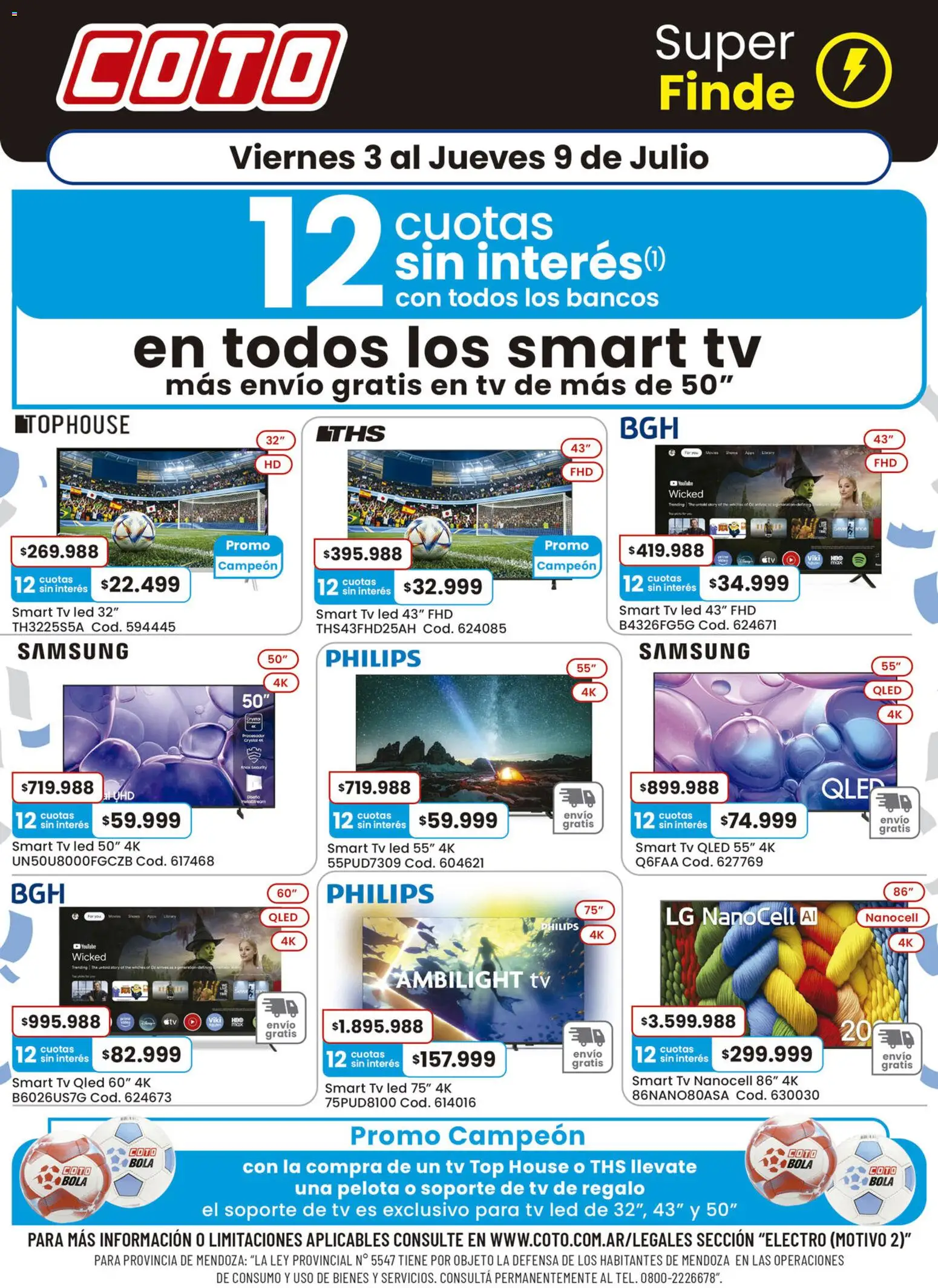 Coto ofertas │ válido desde el 03/07/2026 | Página: 1 | Productos: Top, Pelota