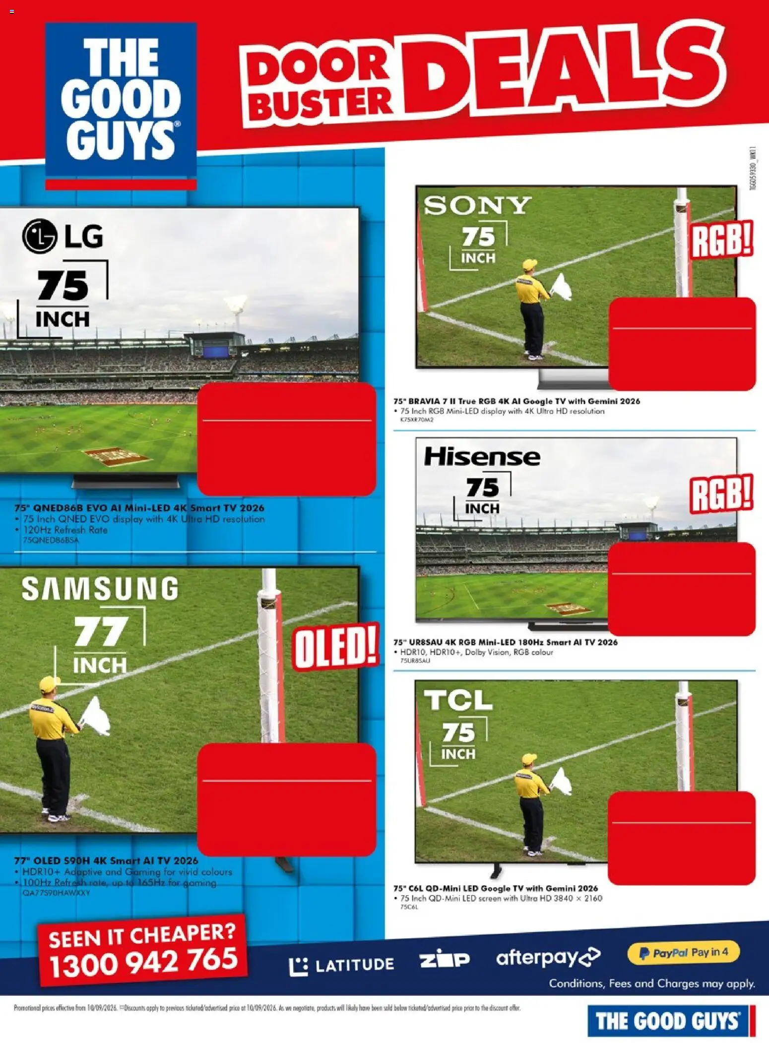 The Good Guys catalogue - valid from 10/09/2026 | Page: 21 | Products: Door, Tv, Smart tv, Screen