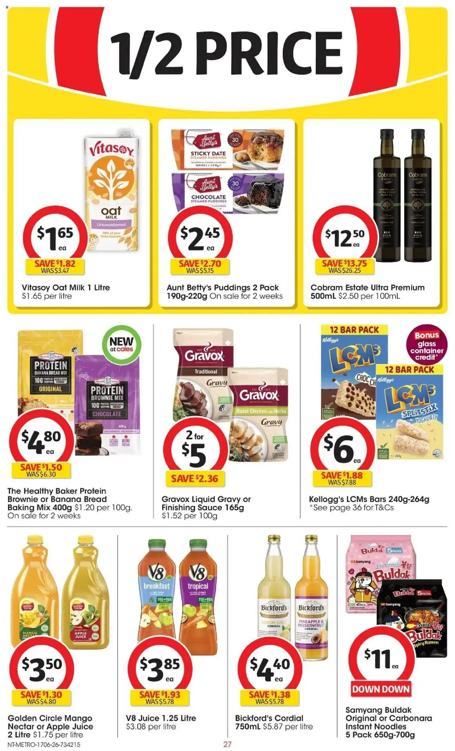 Coles catalogue - valid from 16.06.2026 | Page: 27 | Products: Bread, Noodles, Lemon, Date