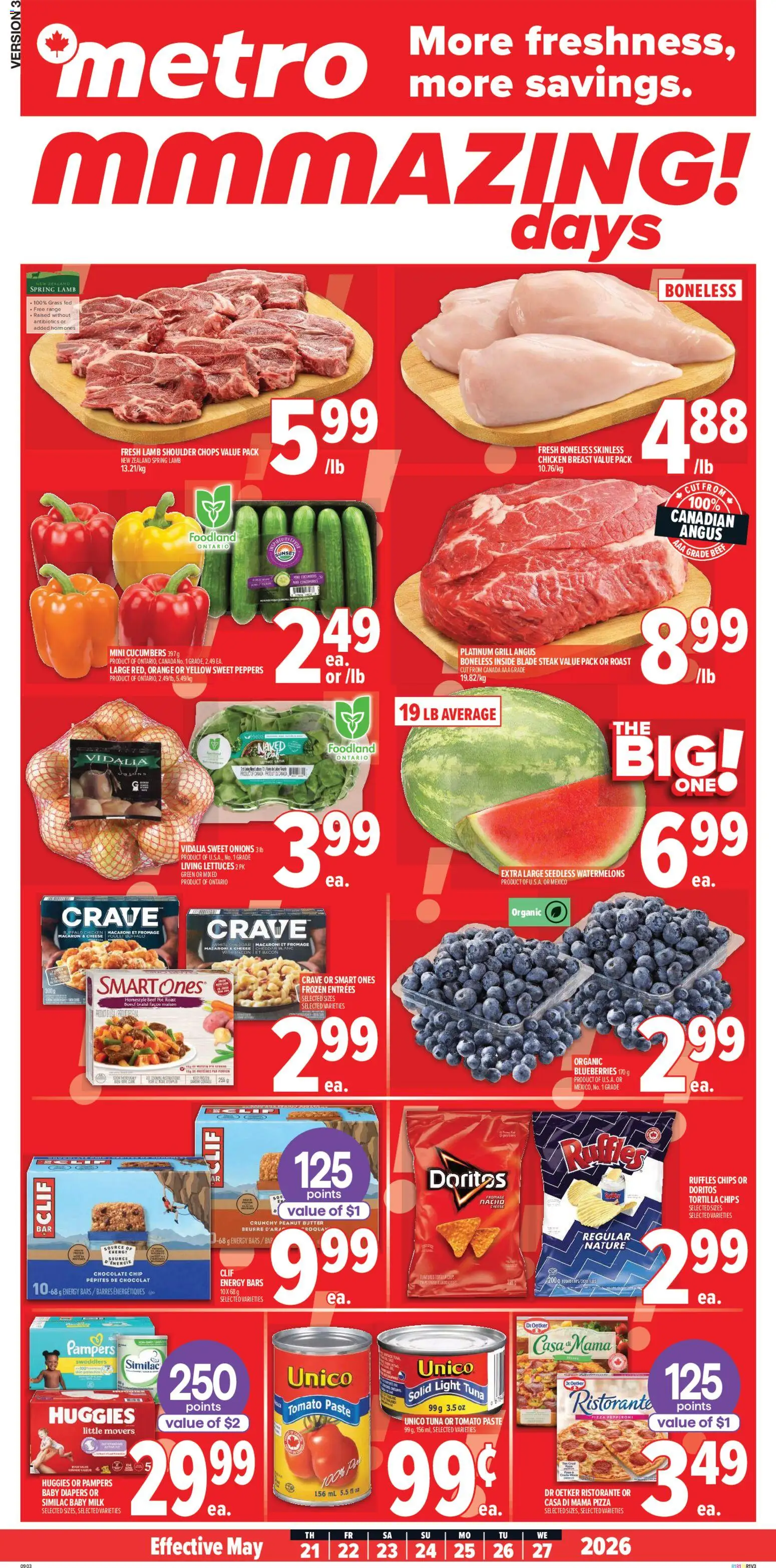 Metro flyer valid from 21.05.2026 | Page: 2 | Products: Milk, Butter, Cheese, Chicken
