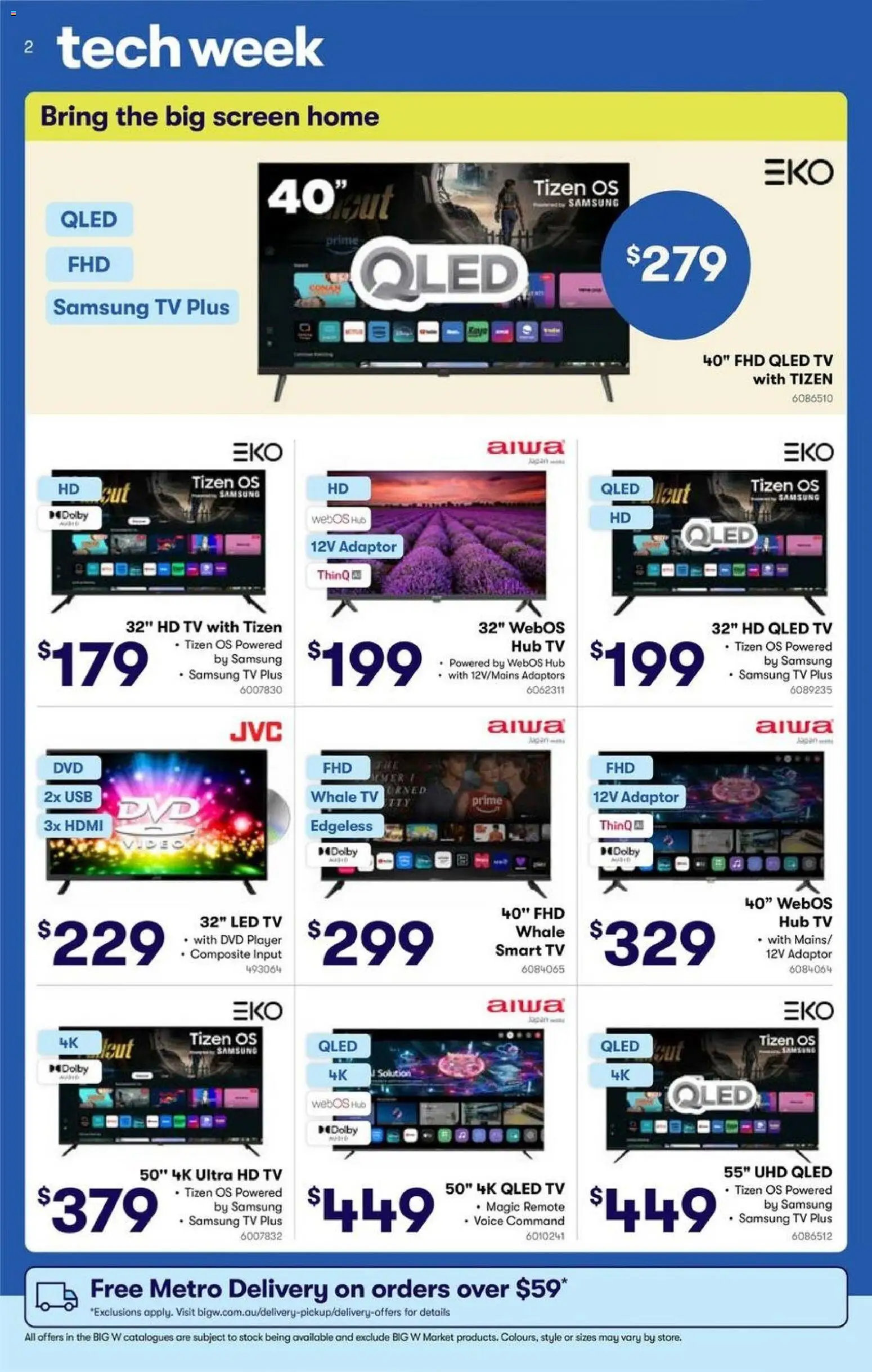 Big W catalogue - valid from 01/10/2026 | Page: 2 | Products: Player, Usb, Smart tv, Video