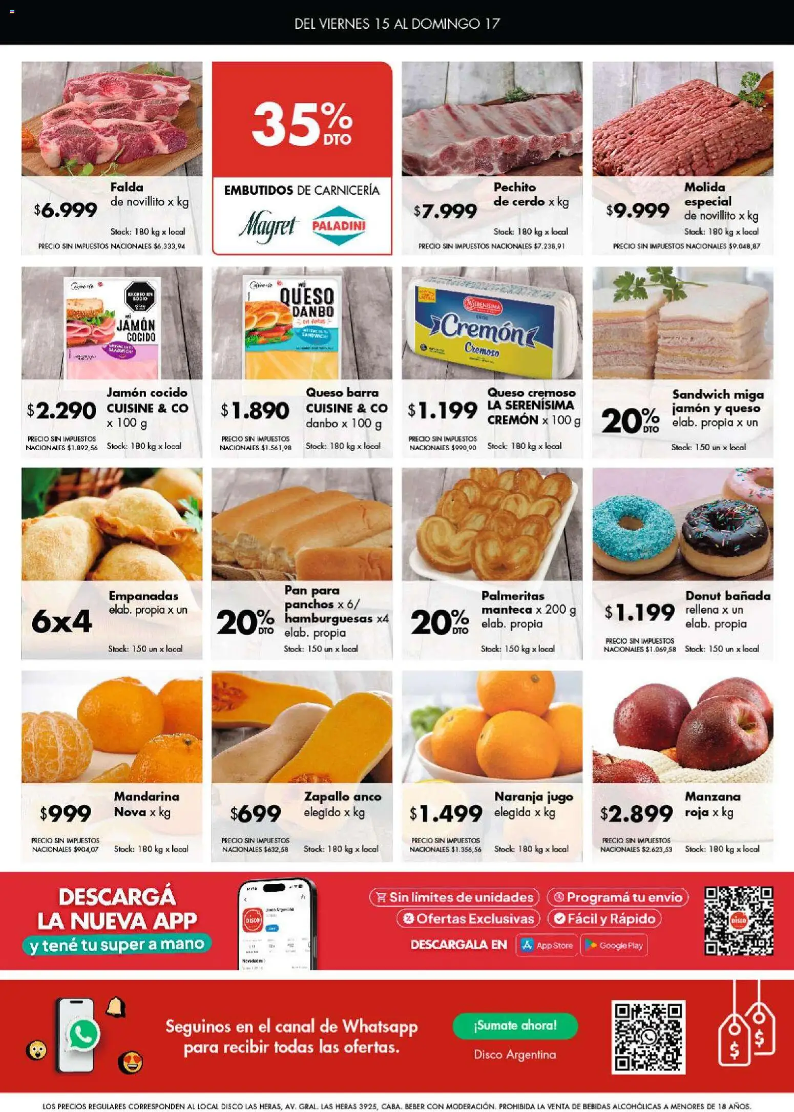 Disco - Ofertas | Córdoba │ válido desde el 14.05.2026 | Página: 8 | Productos: Zapallo, Jamón cocido, Queso, Jamón
