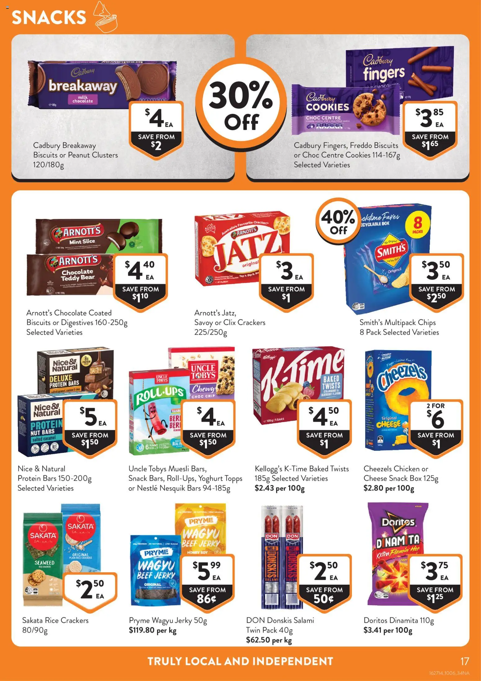Foodworks catalogue - valid from 03/06/2026 | Page: 17 | Products: Cheese, Salami, Chips, Biscuits