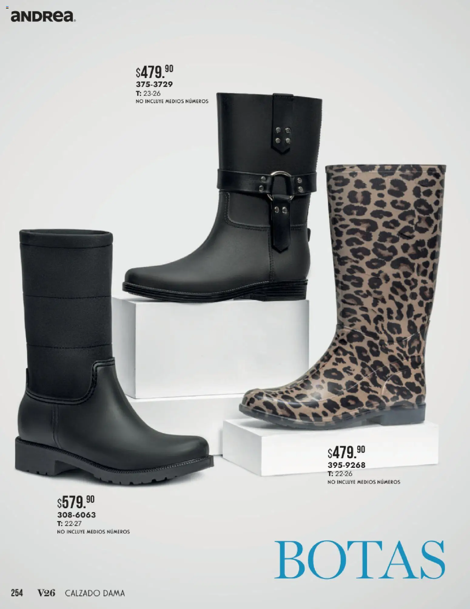 Nuevas ofertas de Andrea válidas en toda la República Mexicana desde el 24.05.2026. ¡Encuentra las mejores ofertas en Andrea catálogo Verano! | Página: 254 | Productos: Botas