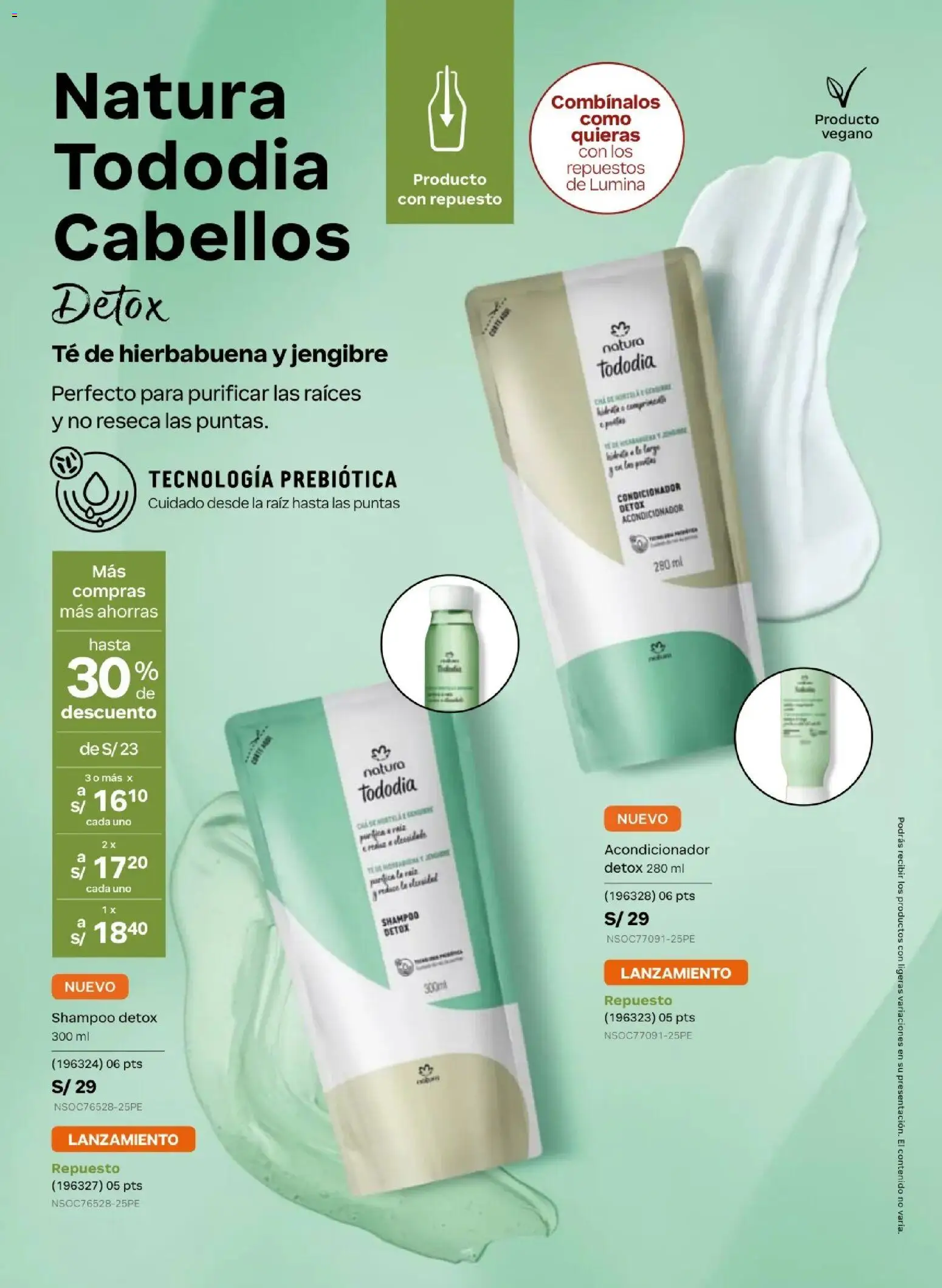 Catálogo Natura válido desde 24.05.2026 | Página: 128 | Productos: Shampoo, Acondicionador, Té