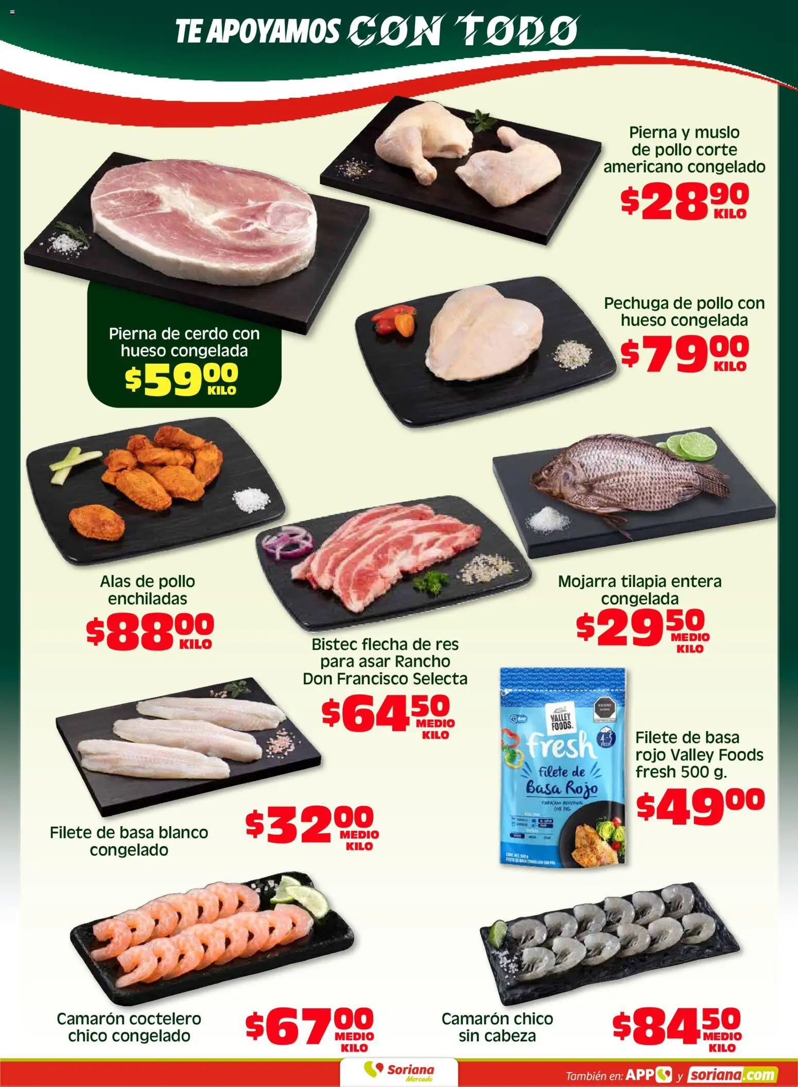 Nuevas ofertas de Soriana válidas en toda la República Mexicana desde el 08.05.2026. ¡Encuentra las mejores ofertas en Soriana Fin de Semana Mercado: Ags, Nay, Jal, Qro, Col, Mich, Gto, Hgo, Tlax, Mor, Pue, Gro, Oax, Edo. de Mex, CDMX, Zac y SLP! | Página: 2 | Productos: Pollo, Cerdo, Res, Té