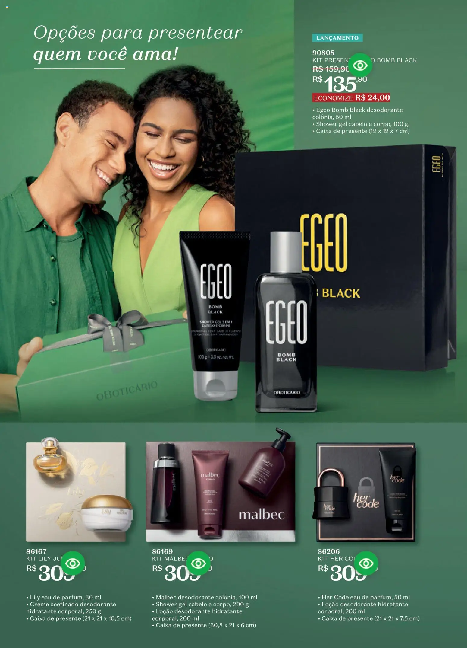 O Boticário Folheto - válido de 10/08/2026 | Página: 180 | Produtos: Desodorante, Caixa, Creme