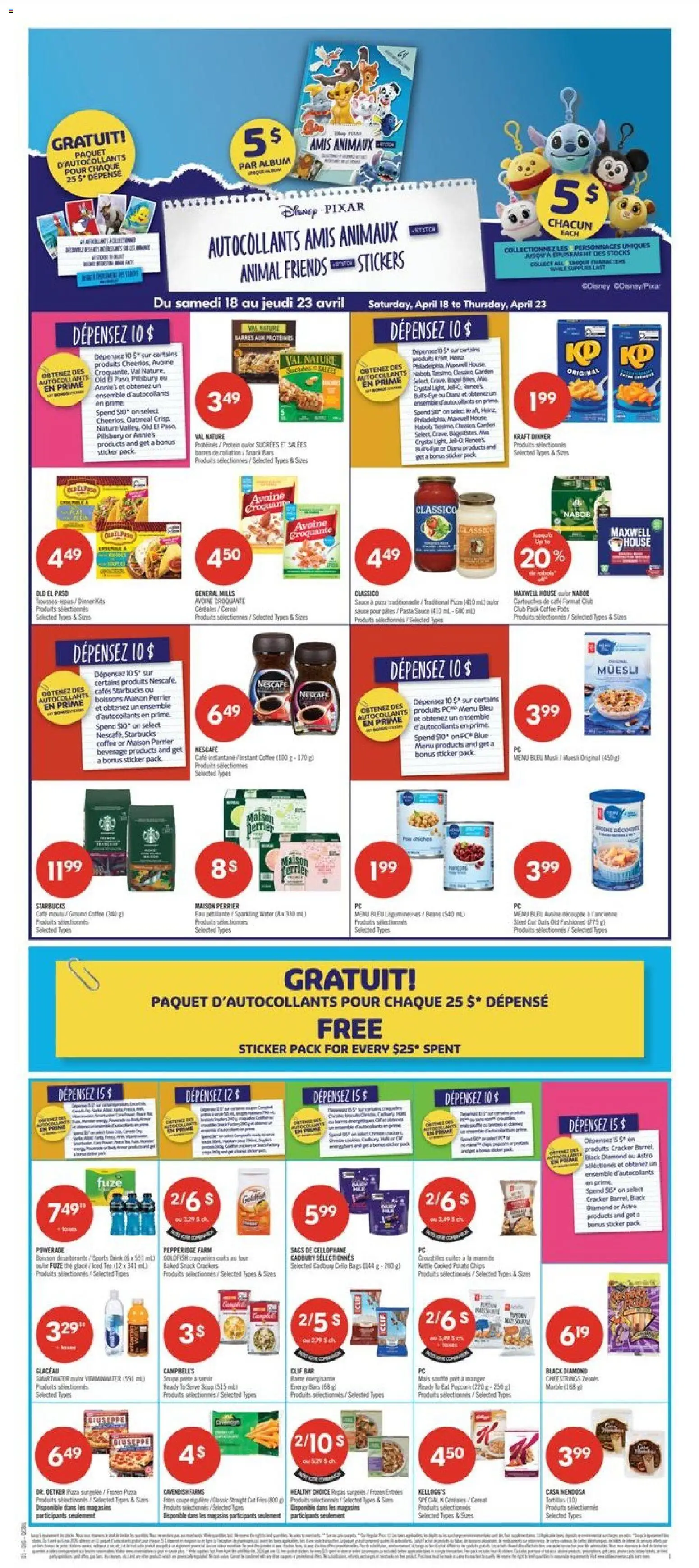Pharmaprix flyer valid from 17.04.2026 | Page: 1 | Products: Tea, Cable, Cheese, Pizza