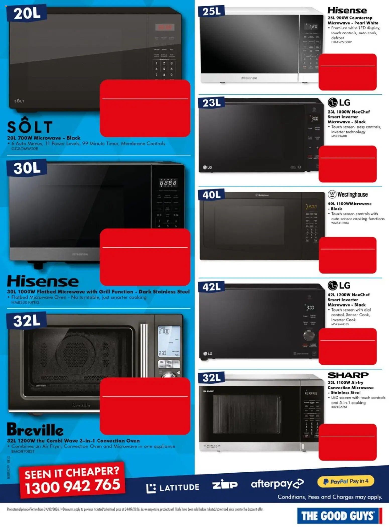 The Good Guys catalogue - valid from 24/09/2026 | Page: 9 | Products: Oven, Microwave, Grill, Screen