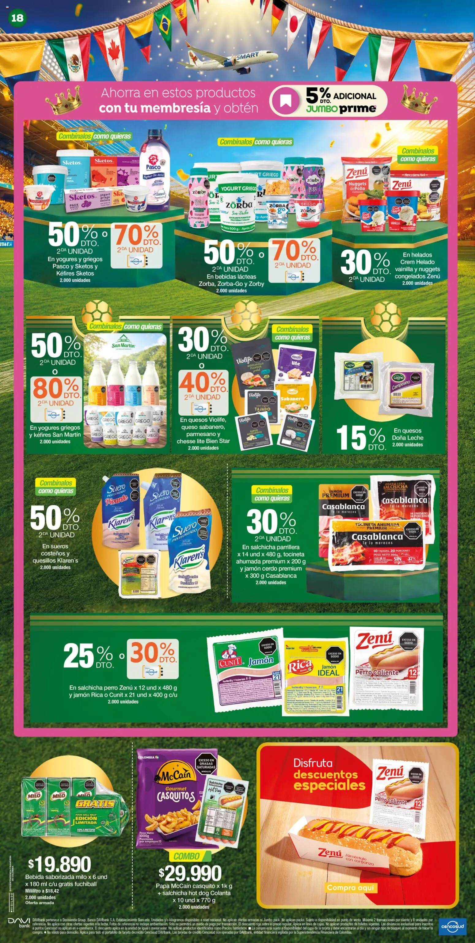 Jumbo revista - valida desde el 25/06/2026 | Página: 18 | Productos: Pollo, Peso, Sobre, Leche