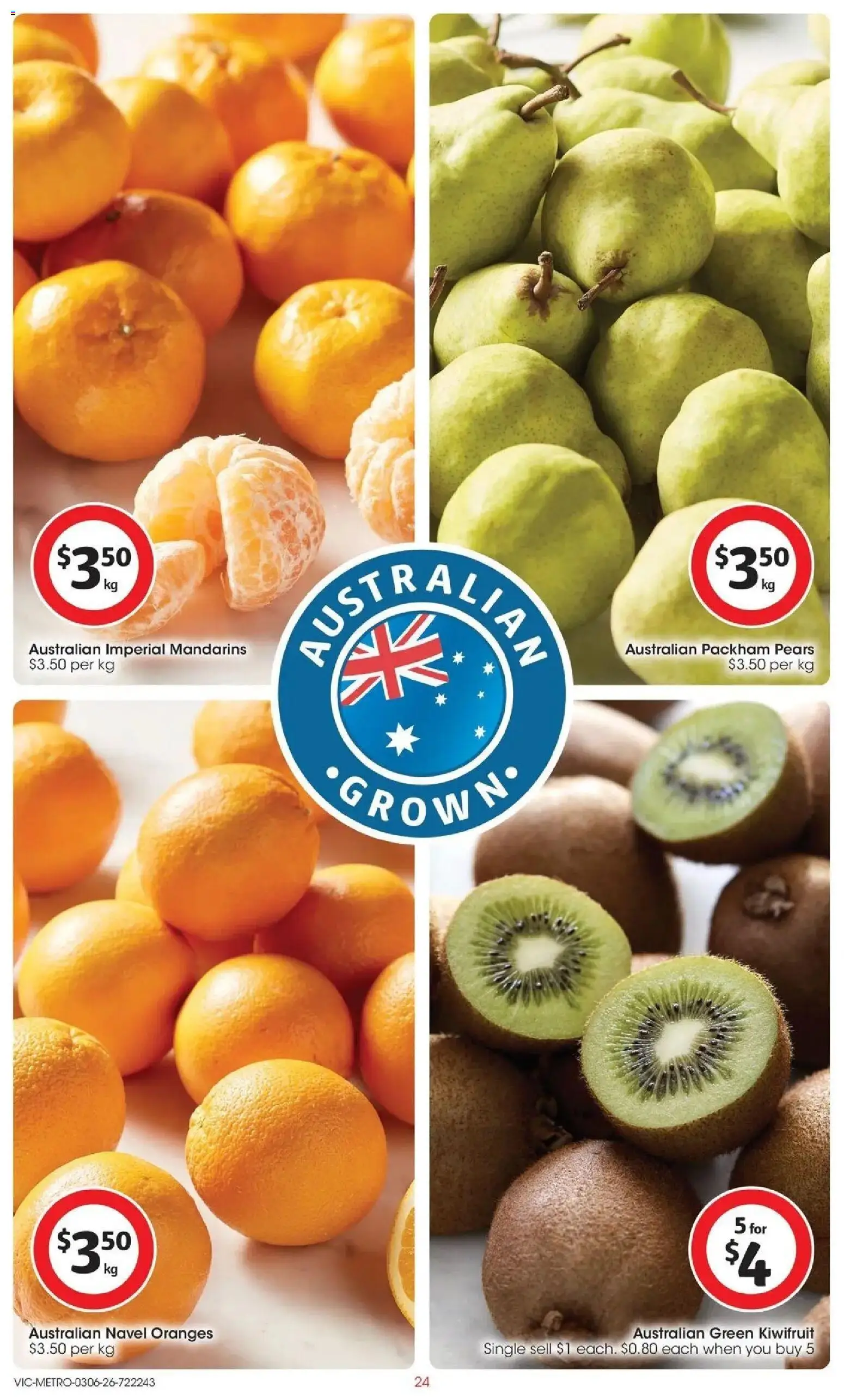 Coles catalogue - valid from 02.06.2026 | Page: 24 | Products: Oranges, Kiwifruit, Mandarins