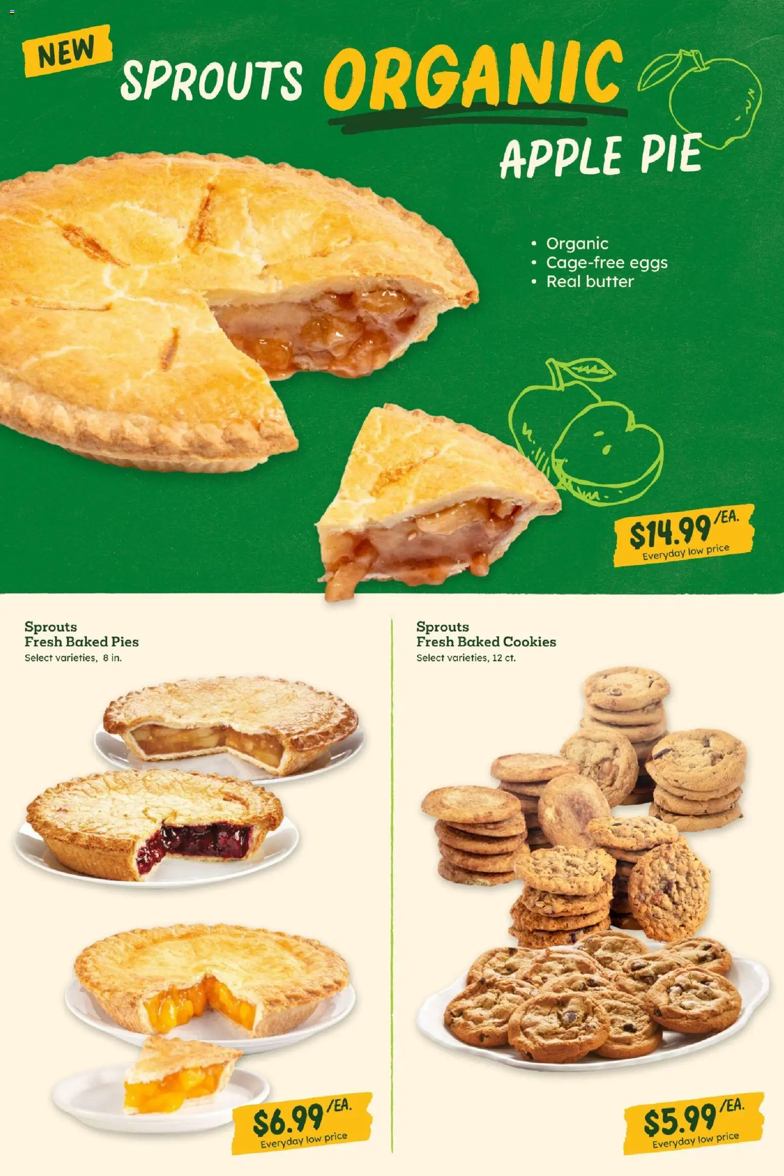 Sprouts Monthly Ad - valid from 06/24/2026 | Page: 21 | Products: Butter, Eggs, Cookies, Apple Pie