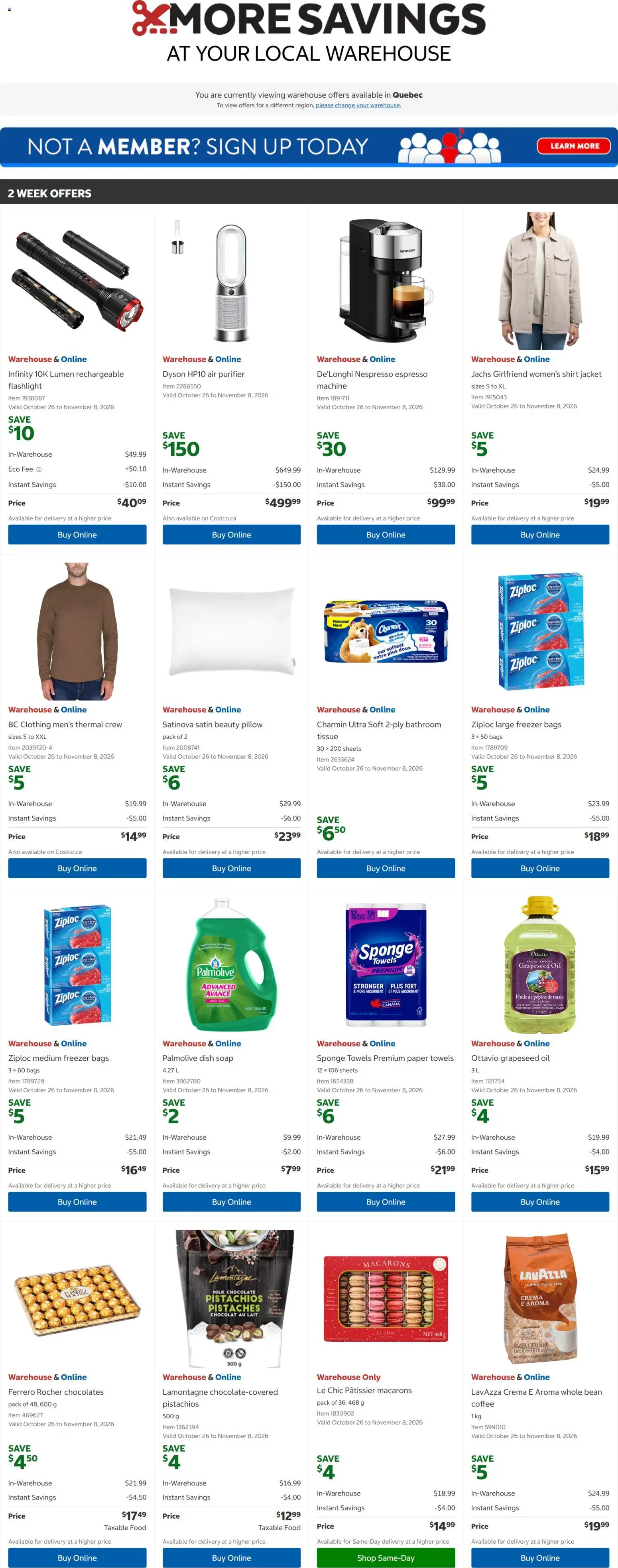 Costco flyer valid from Oct 26, 2026 | Page: 1
