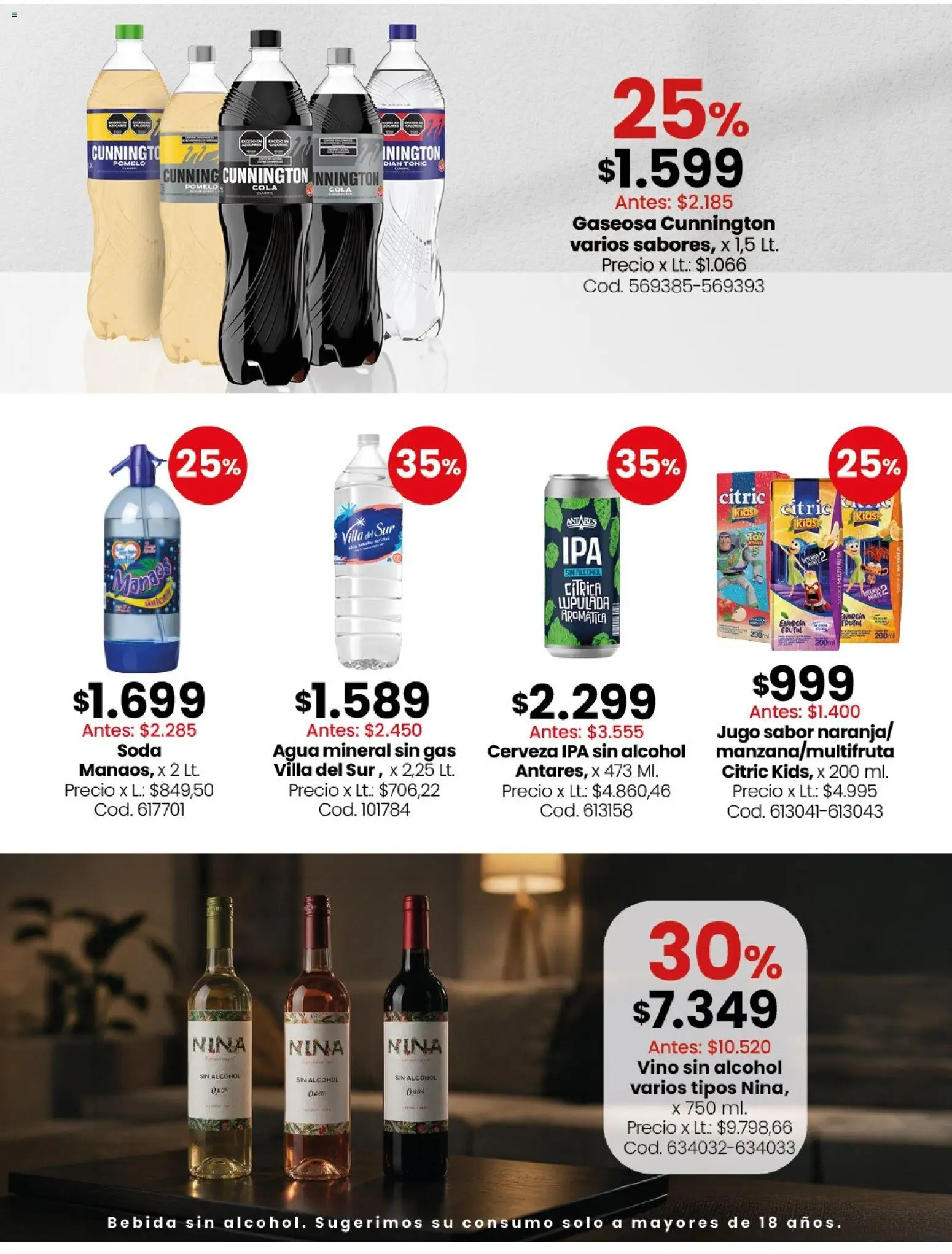 Coto - Almacén y bebidas │ válido desde el 14/09/2026 | Página: 7 | Productos: Gaseosa, Agua mineral, Pomelo, Vino