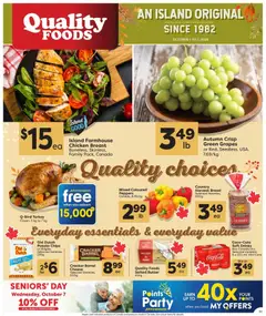 Preview of Quality Foods weekly flyer / circulaire from shop Quality Foods valid from Oct 1, 2026