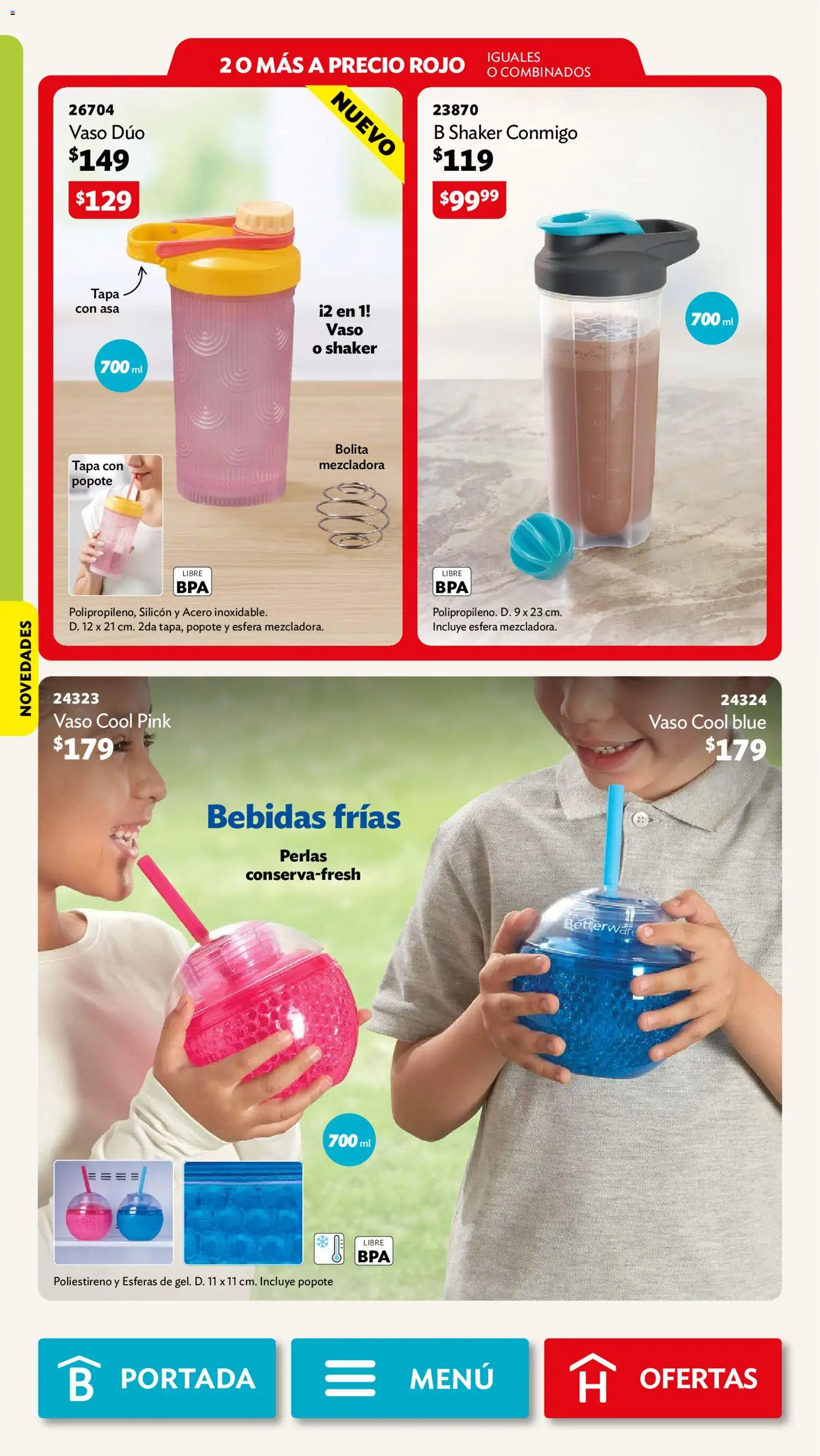 Nuevas ofertas de Betterware válidas en toda la República Mexicana desde el 01.06.2026. ¡Encuentra las mejores ofertas en Betterware campaña 6 2026! | Página: 32