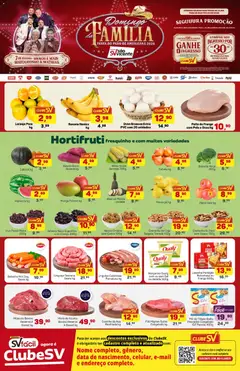 Supermercados São Vicente - Ofertas da semana - Pré-Visualização do folheto da loja Supermercados São Vicente, válido de 19.08.2026 | Página: 1 | Produtos: Caju, Salsicha, Abacaxi, Frango