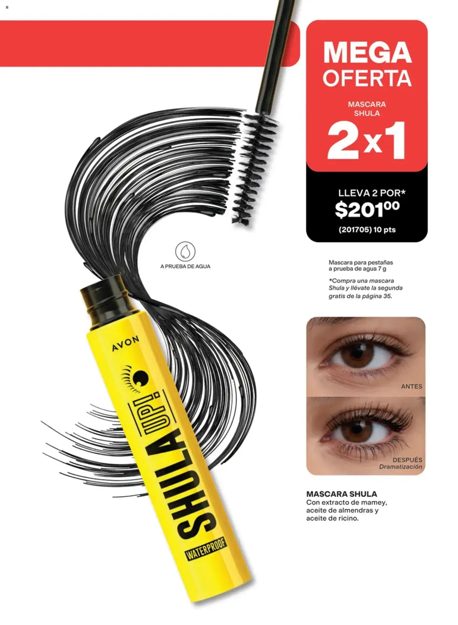 Nuevas ofertas de AVON válidas en toda la República Mexicana desde el 02/10/2026. ¡Encuentra las mejores ofertas en AVON campaña 15 2026! | Página: 35 | Productos: Almendras, Máscara, Agua, Aceite