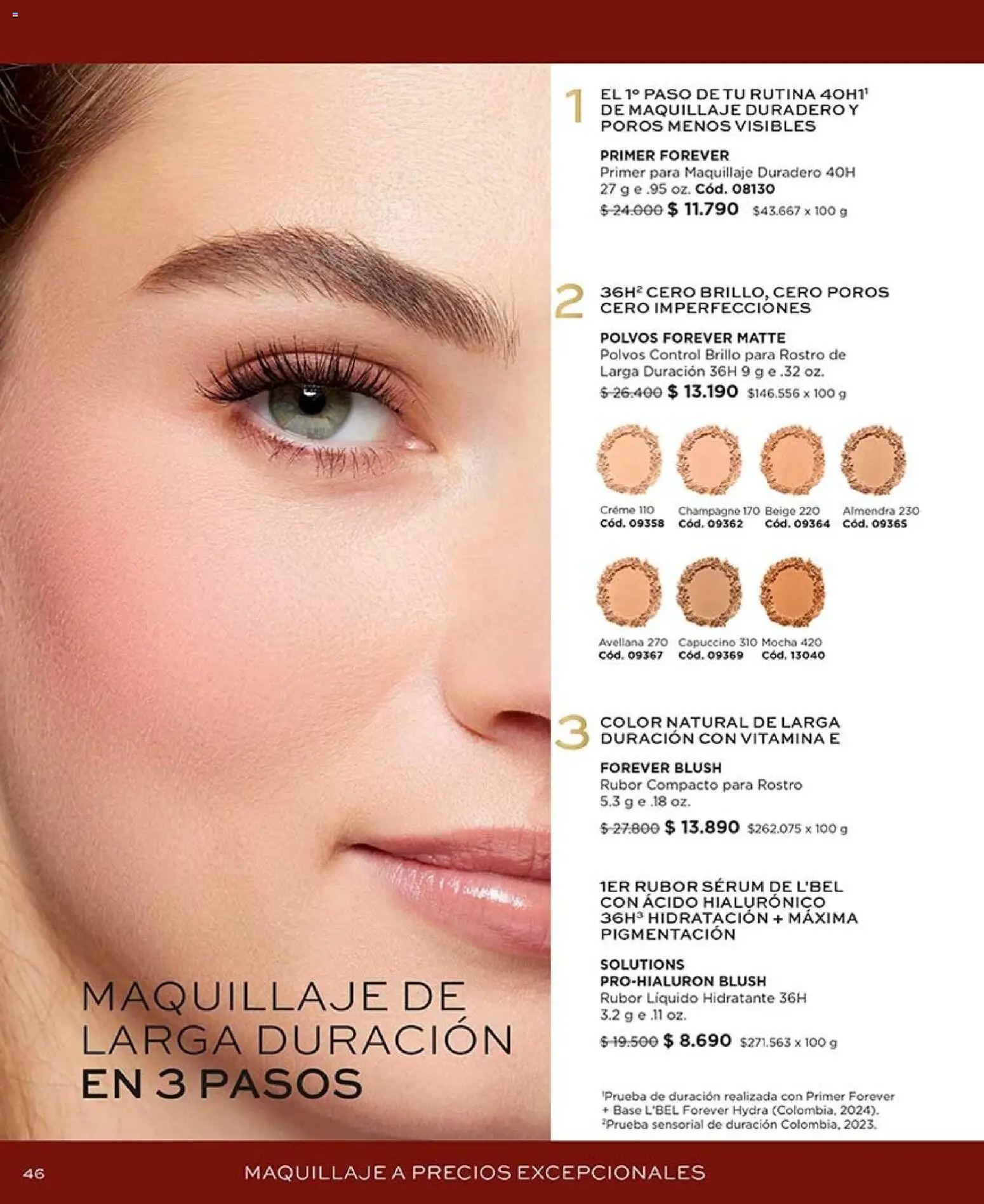 Catálogo L'Bel Campaña 15 │ válido desde el 06.09.2026 | Página: 46 | Productos: Maquillaje, Base, Rubor, Serum
