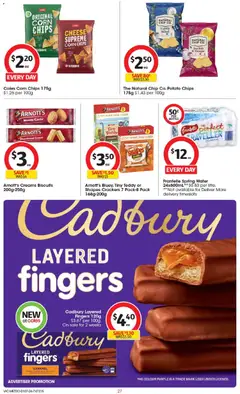 Preview of Coles catalogue - valid from 01/07/2026 | Page: 27 | Products: Cheese, Chips, Biscuits, Water