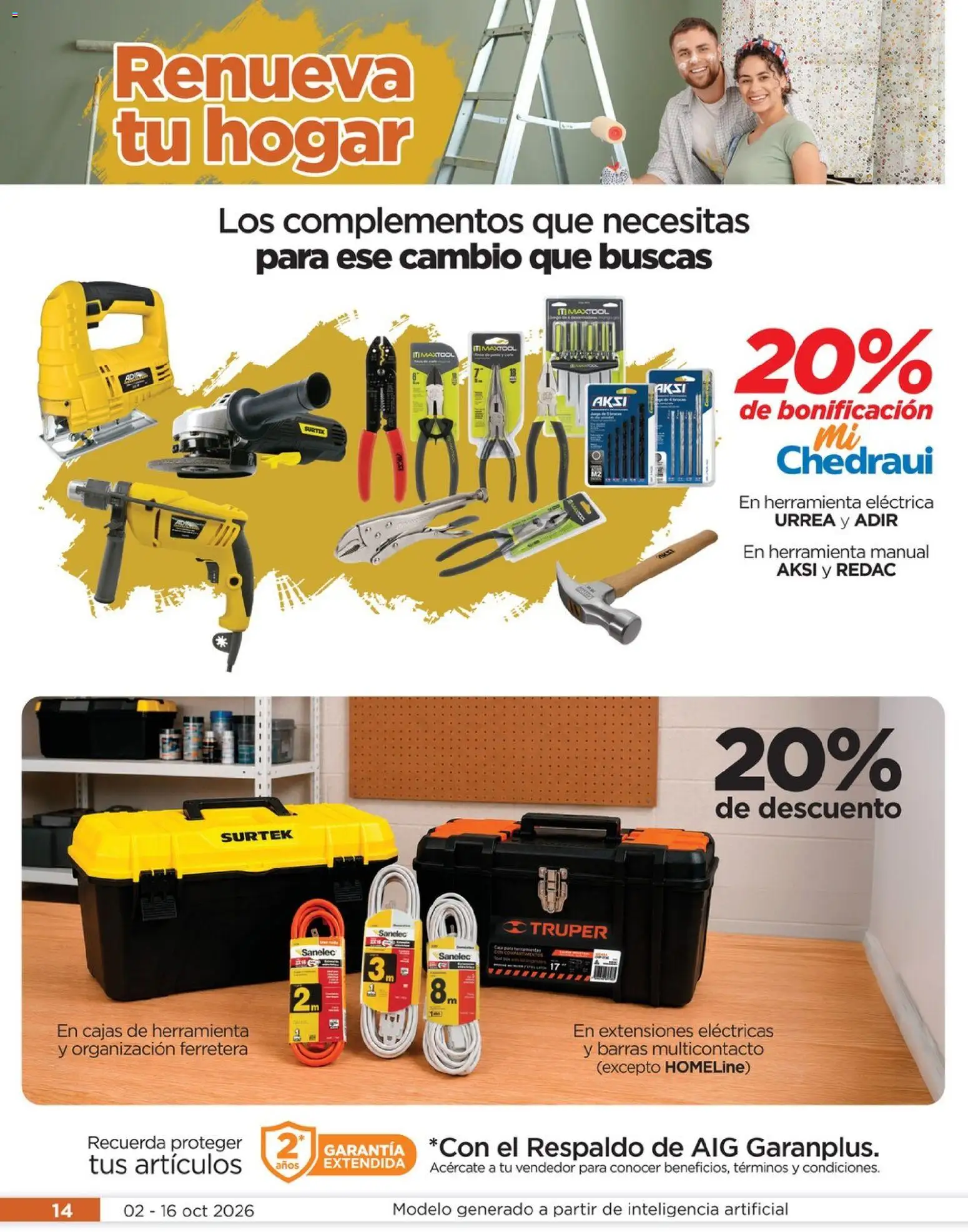 Nuevas ofertas de Chedraui válidas en toda la República Mexicana desde el 02/10/2026. ¡Encuentra las mejores ofertas en Chedraui folleto Llevarte más cuesta menos! | Página: 14