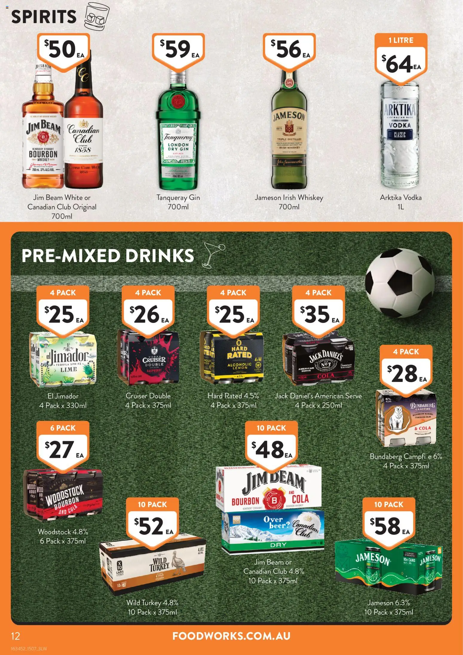 Foodworks catalogue - valid from 22/07/2026 | Page: 12 | Products: Beer, Bourbon, Whiskey, Turkey