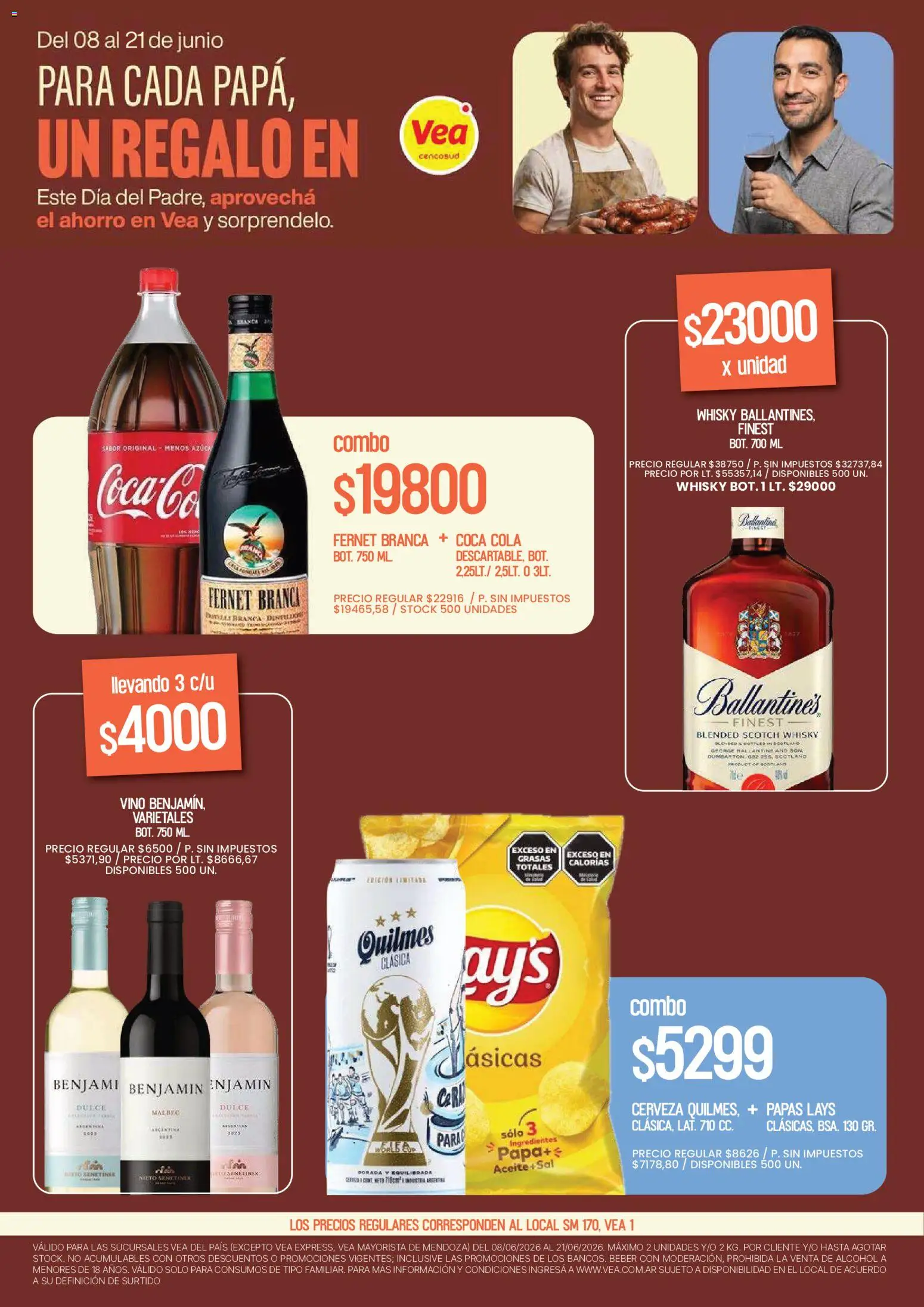 Vea - Volante Especial Dia del Padre │ válido desde el 08.06.2026 | Página: 1 | Productos: Papa, Fernet, Sal, Vino