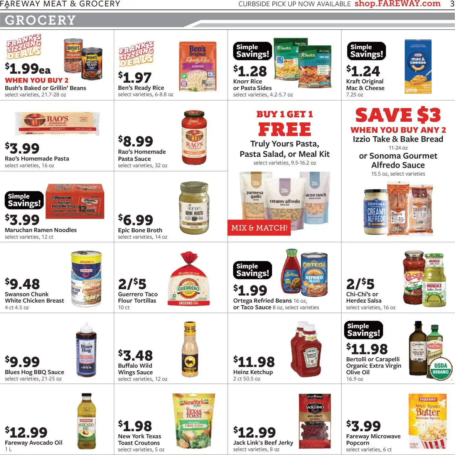 Fareway Weekly Ad - valid from 08/10/2026 | Page: 3 | Products: Bread, Salad, Tomato, Beans