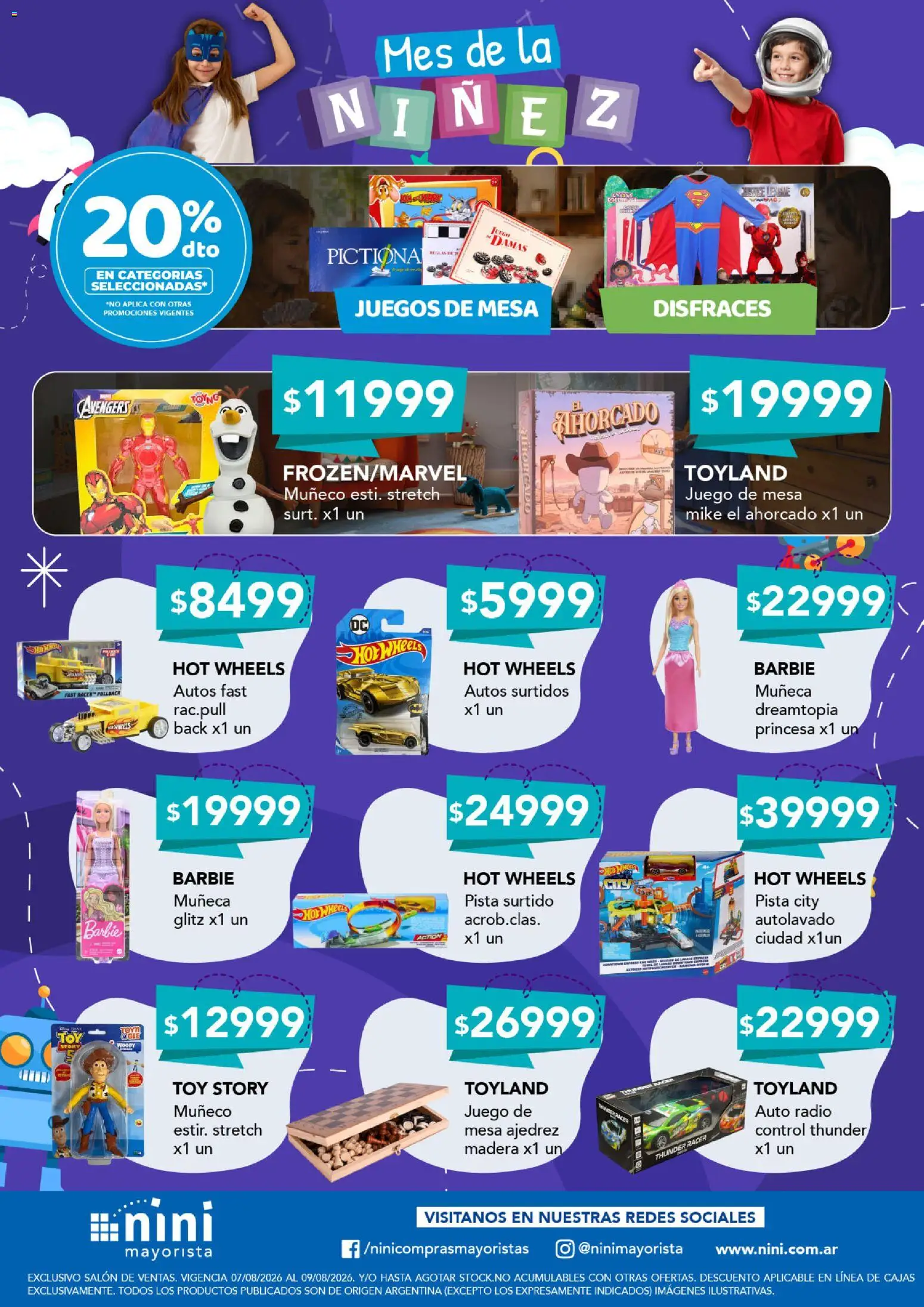 NINI Mayorista ofertas │ válido desde el 07/08/2026 | Página: 3 | Productos: Radio, Mesa, Juegos de mesa