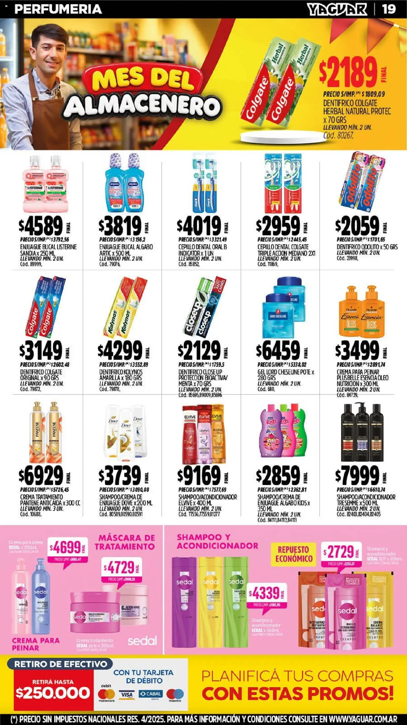 Yaguar - Oferta Semanal Mar del Plata │ válido desde el 14/09/2026 | Página: 19 | Productos: Sandía, Shampoo, Enjuague bucal, Crema