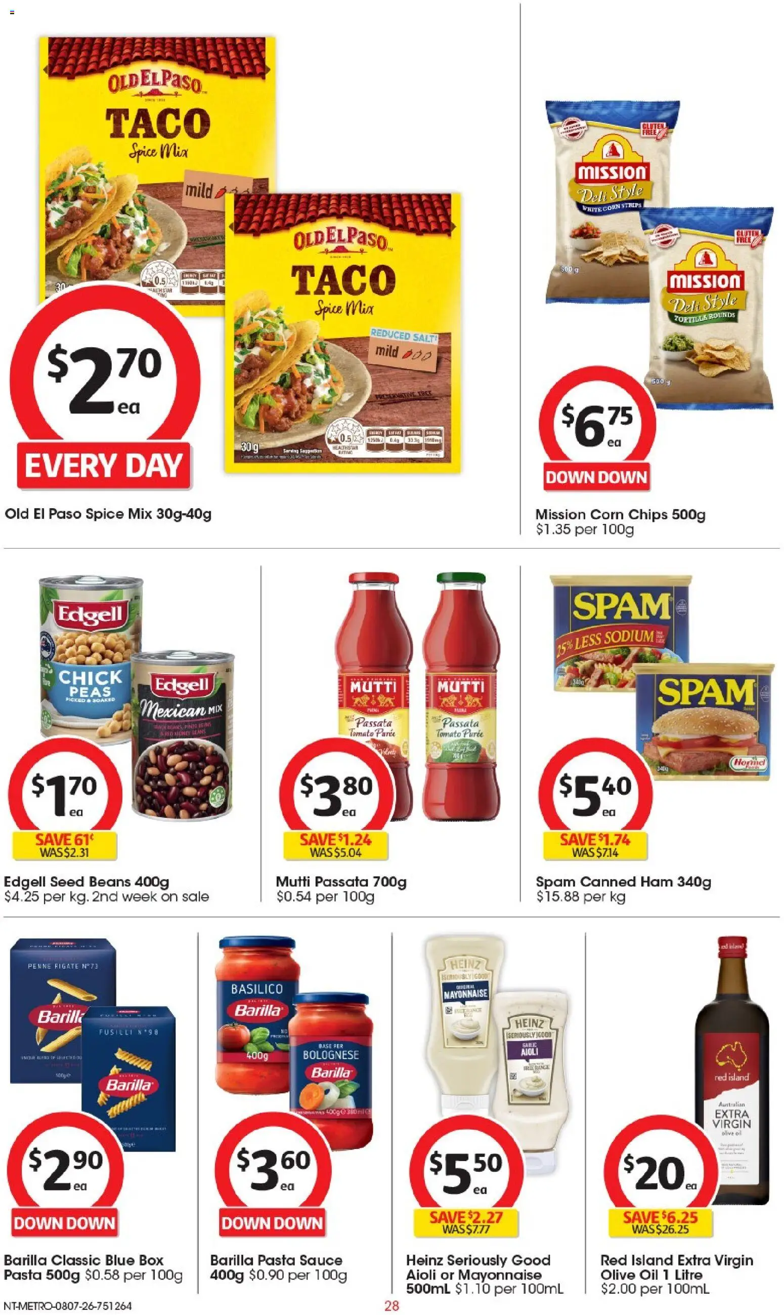 Coles catalogue - valid from 08/07/2026 | Page: 28 | Products: Box, Mayonnaise, Sauce, Salt