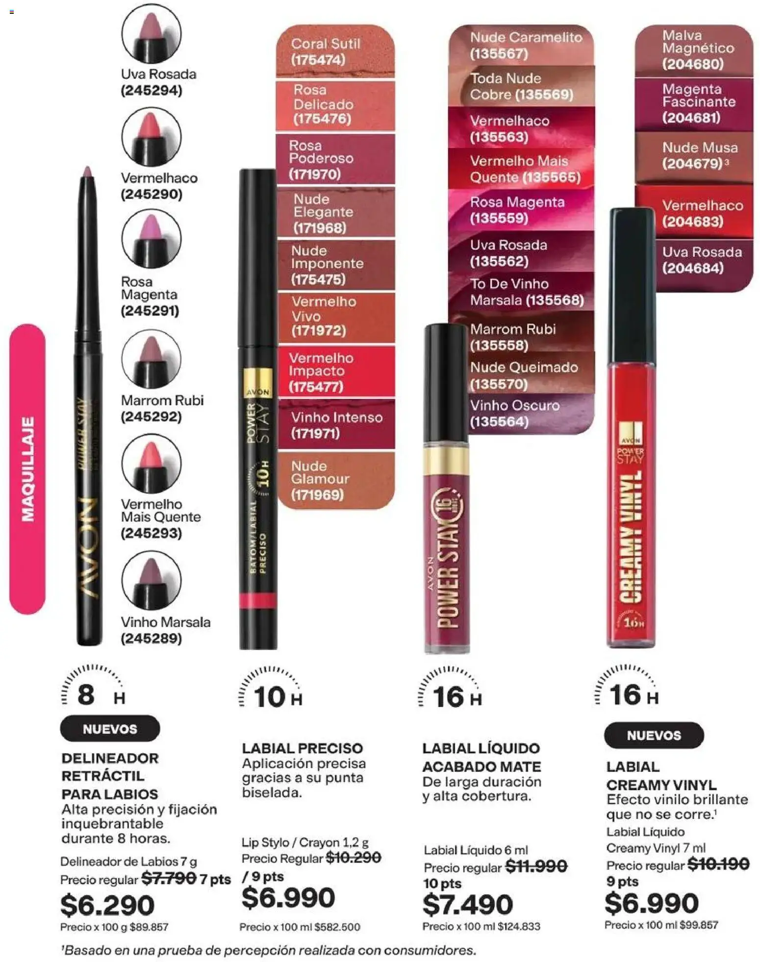 Catálogo Avon Campaña 13 │ válido desde el 31.08.2026 | Página: 19 | Productos: Mate, Delineador, Labial, Cobre