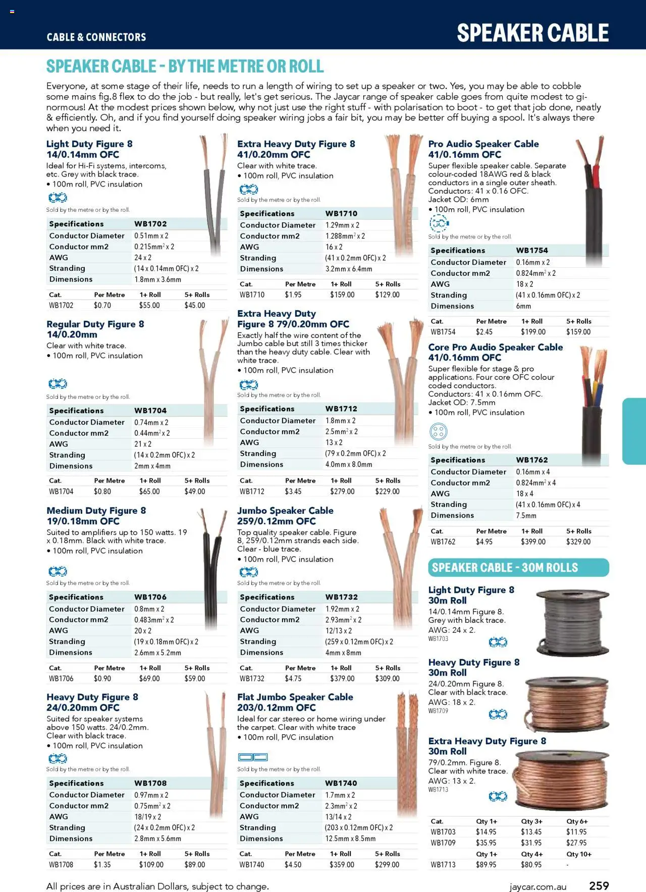 Jaycar catalogue - valid from 09/07/2025 | Page: 259 | Products: Jacket, Cable, Speaker, Stereo