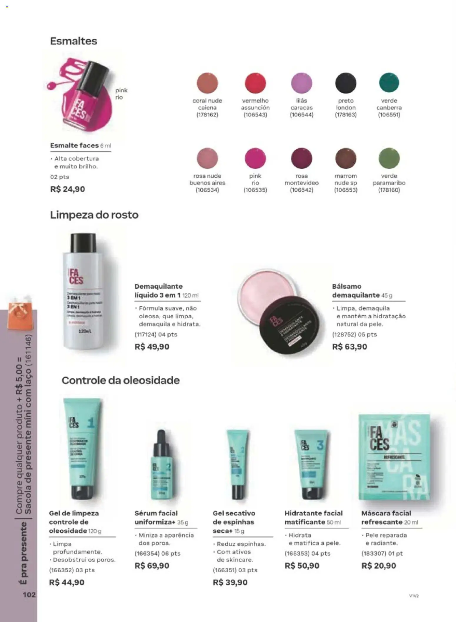 Natura Folheto - válido de 22/06/2026 | Página: 102 | Produtos: Máscara facial, Sérum, Demaquilante, Gel de limpeza