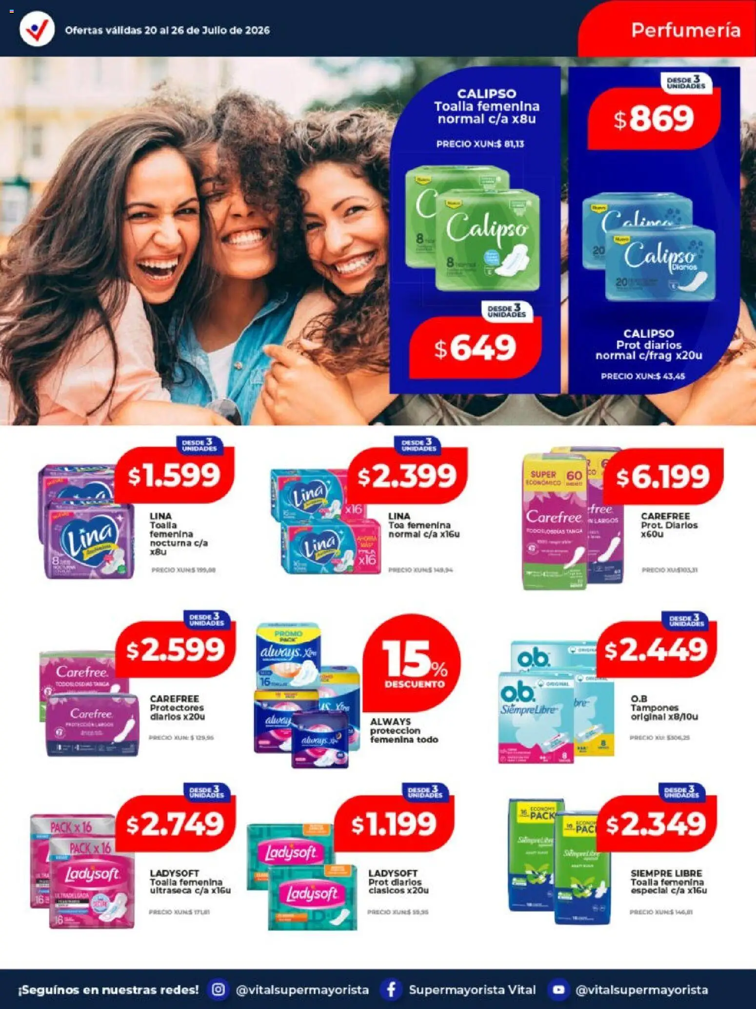 Vital - Ofertas │ válido desde el 20/07/2026 | Página: 8 | Productos: Tampones, Toalla