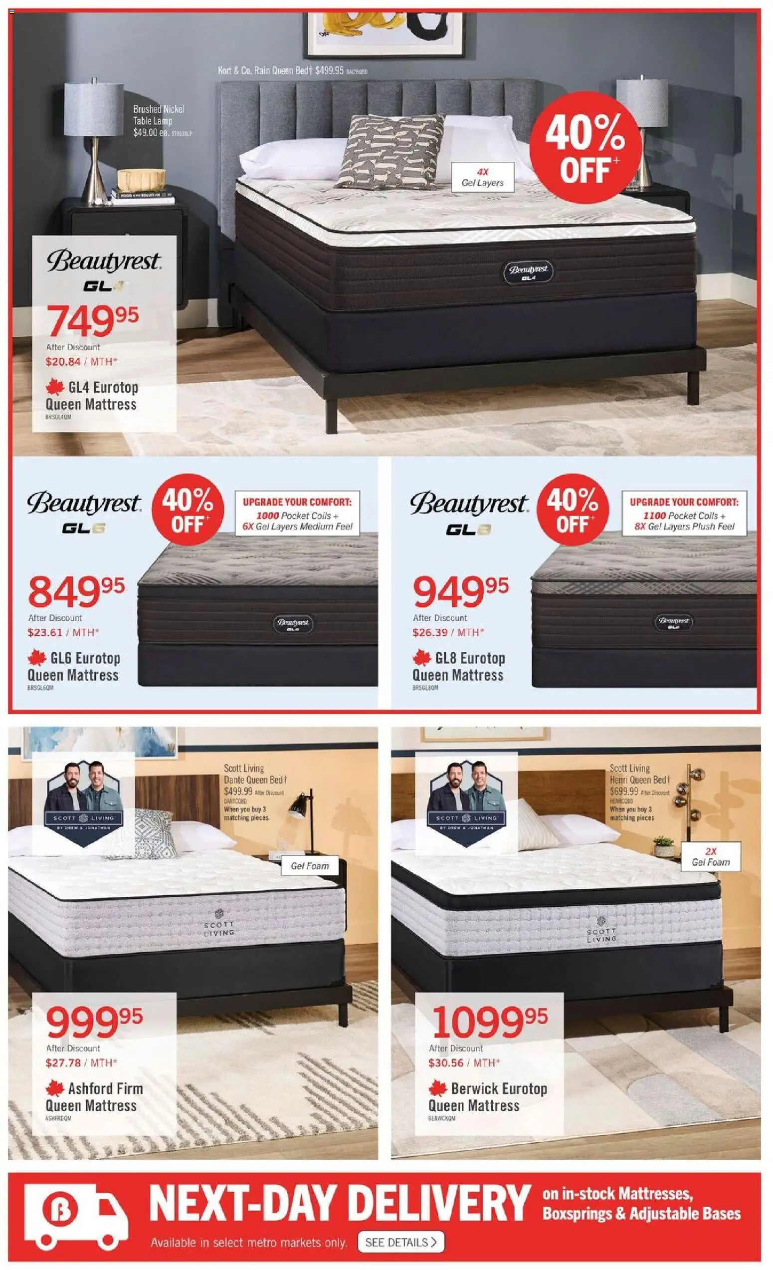 The Brick flyer valid from 22.05.2026 | Page: 4 | Products: Bed, Mattress, Table, Lamp
